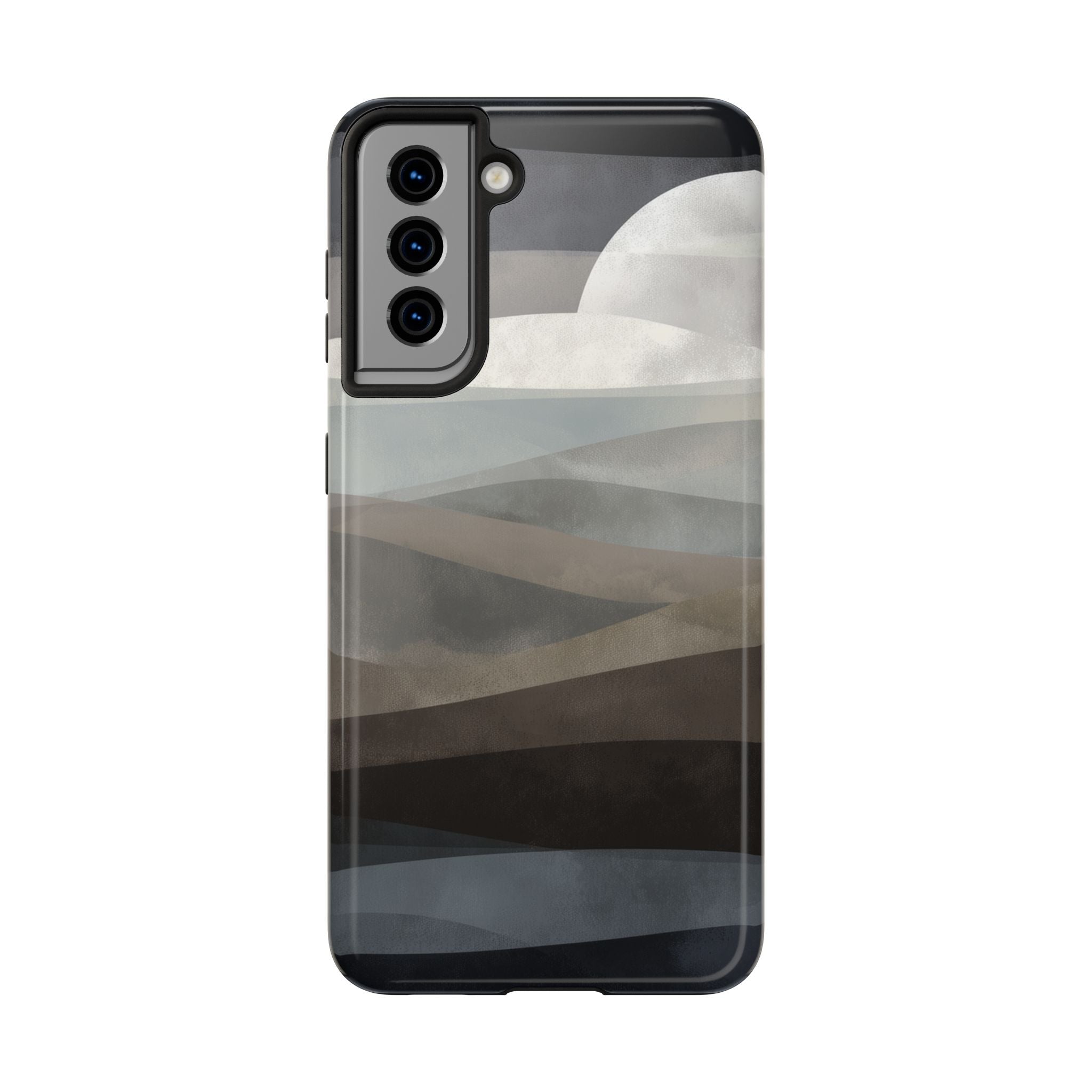 Moonlit Tides tough phone case design with modern dual layer protection - Desk and Device