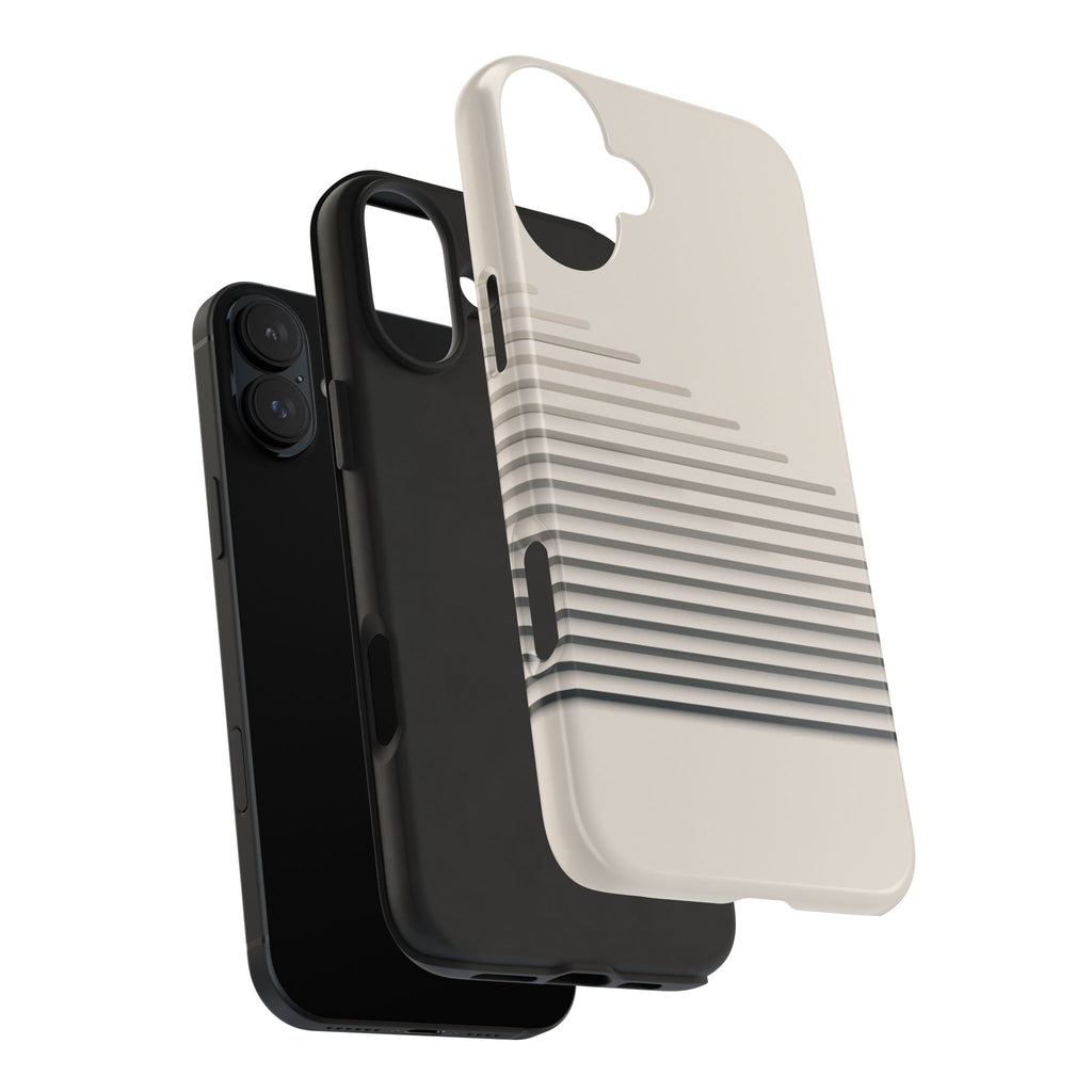 Stepped Lines tough phone case design with modern dual layer protection - Desk and Device