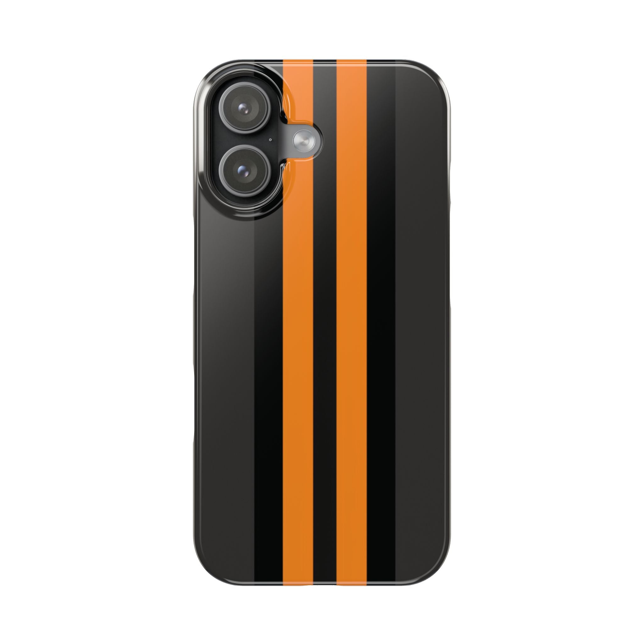 Orange Stripe slim phone case design with modern lightweight protection - Desk and Device