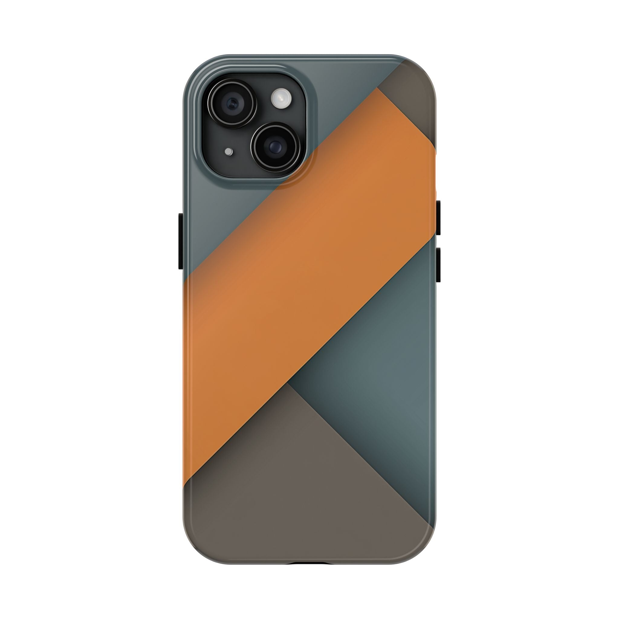 Steel Accent tough phone case design with modern dual layer protection - Desk and Device