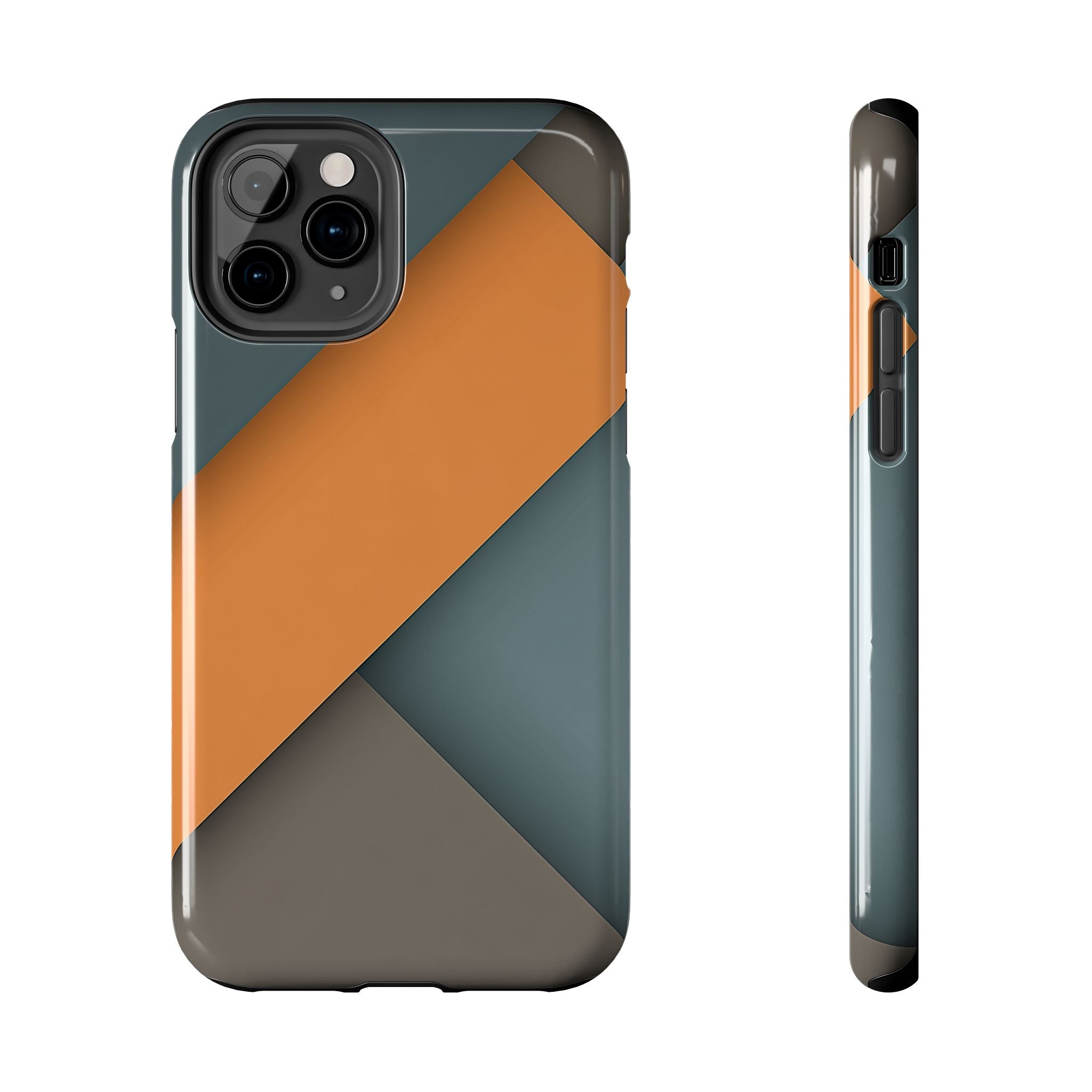 Steel Accent tough phone case design with modern dual layer protection - Desk and Device