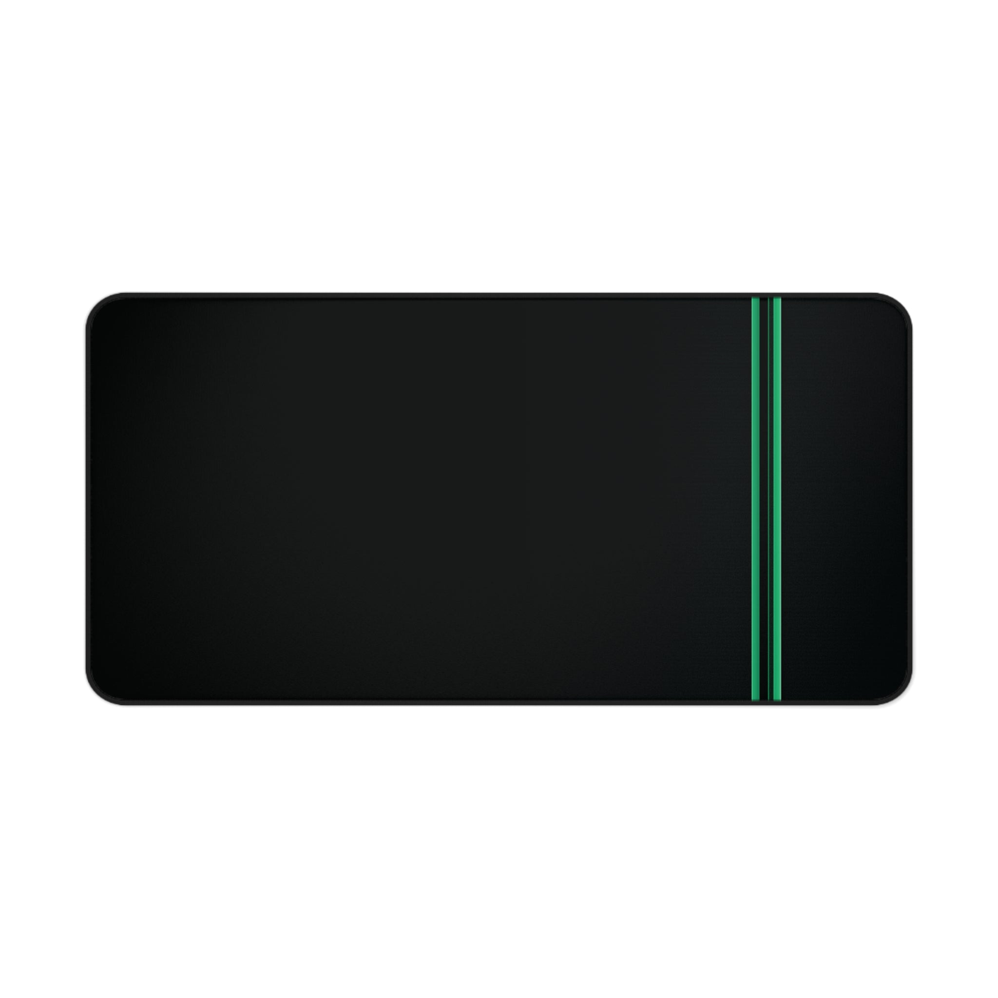 Green Stripe Neoprene desk mat with clean, modern design - Desk and Device