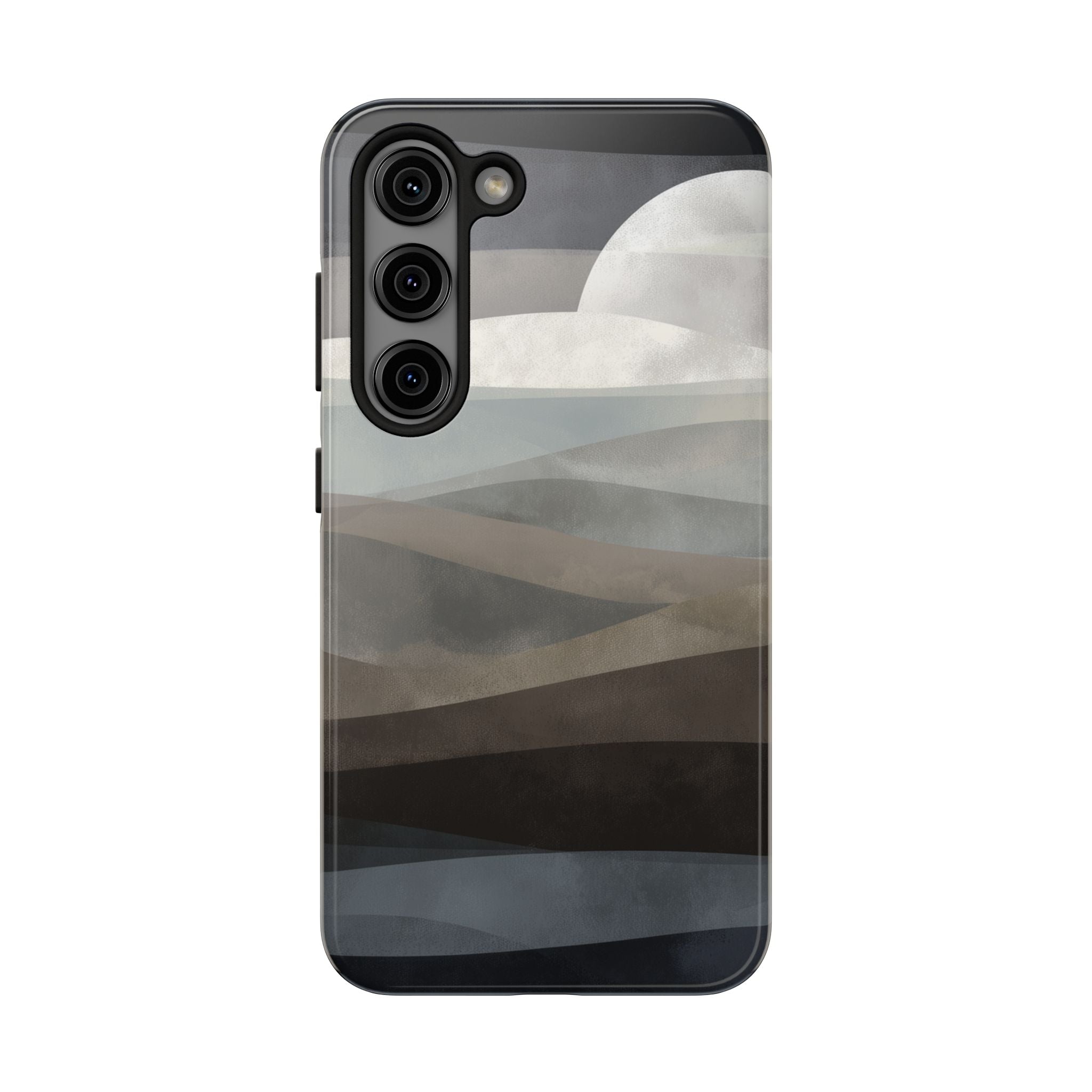 Moonlit Tides tough phone case design with modern dual layer protection - Desk and Device