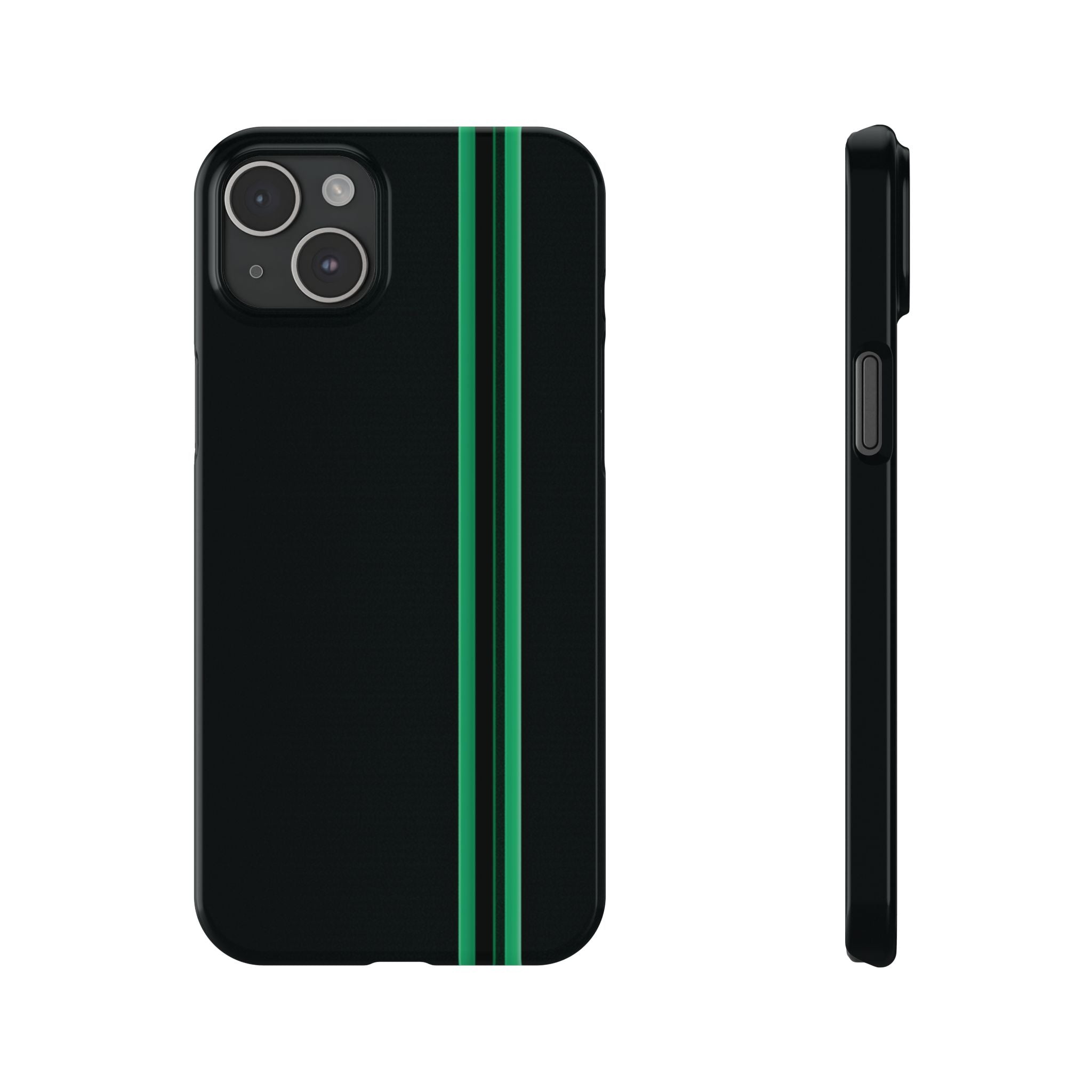 Green Stripe slim phone case design with modern lightweight protection - Desk and Device