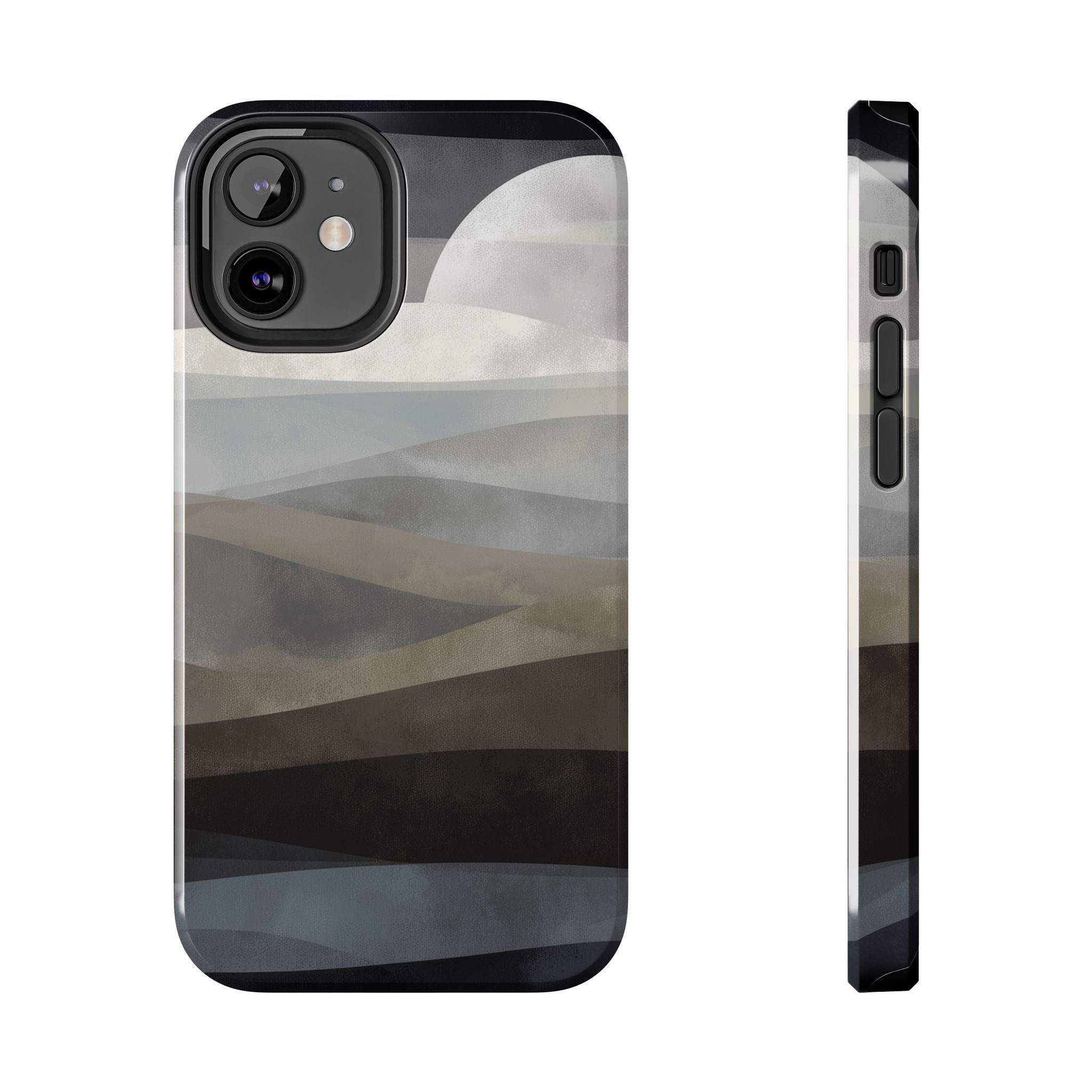 Moonlit Tides tough phone case design with modern dual layer protection - Desk and Device