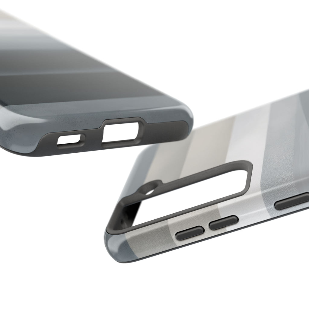 Muted Horizon tough phone case design with modern dual layer protection - Desk and Device