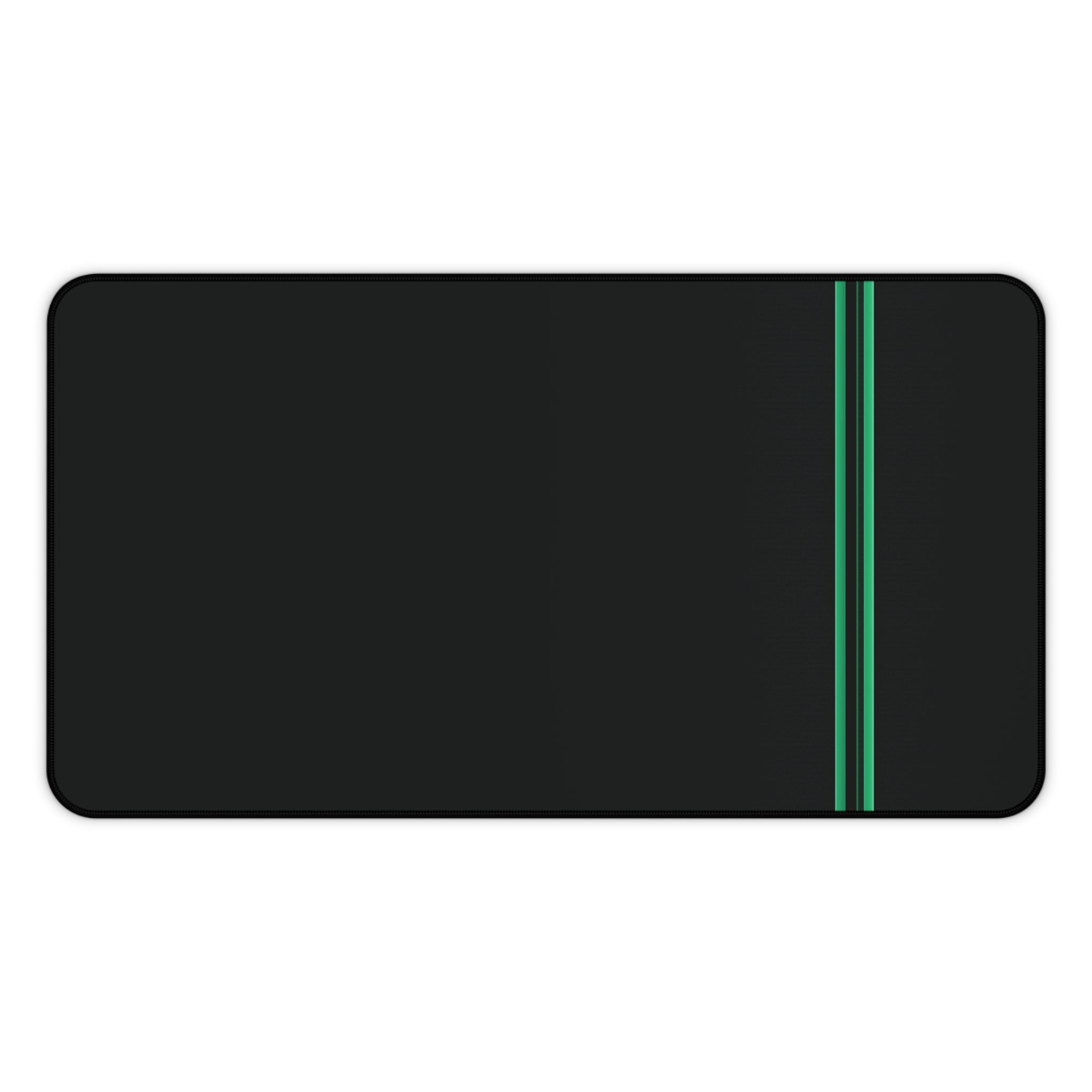 Green Stripe Neoprene desk mat with clean, modern design - Desk and Device