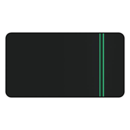 Green Stripe Neoprene desk mat with clean, modern design - Desk and Device