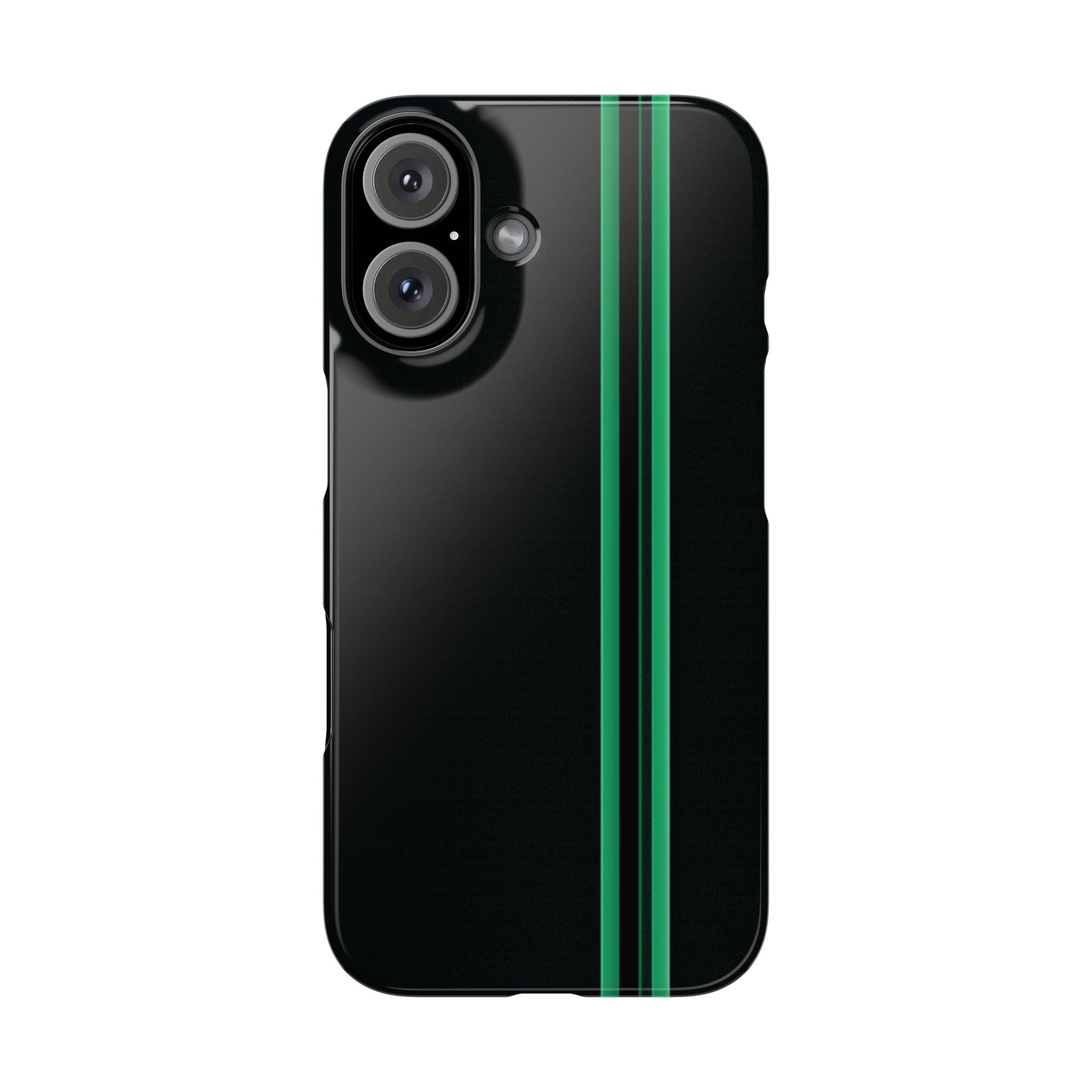 Green Stripe slim phone case design with modern lightweight protection - Desk and Device