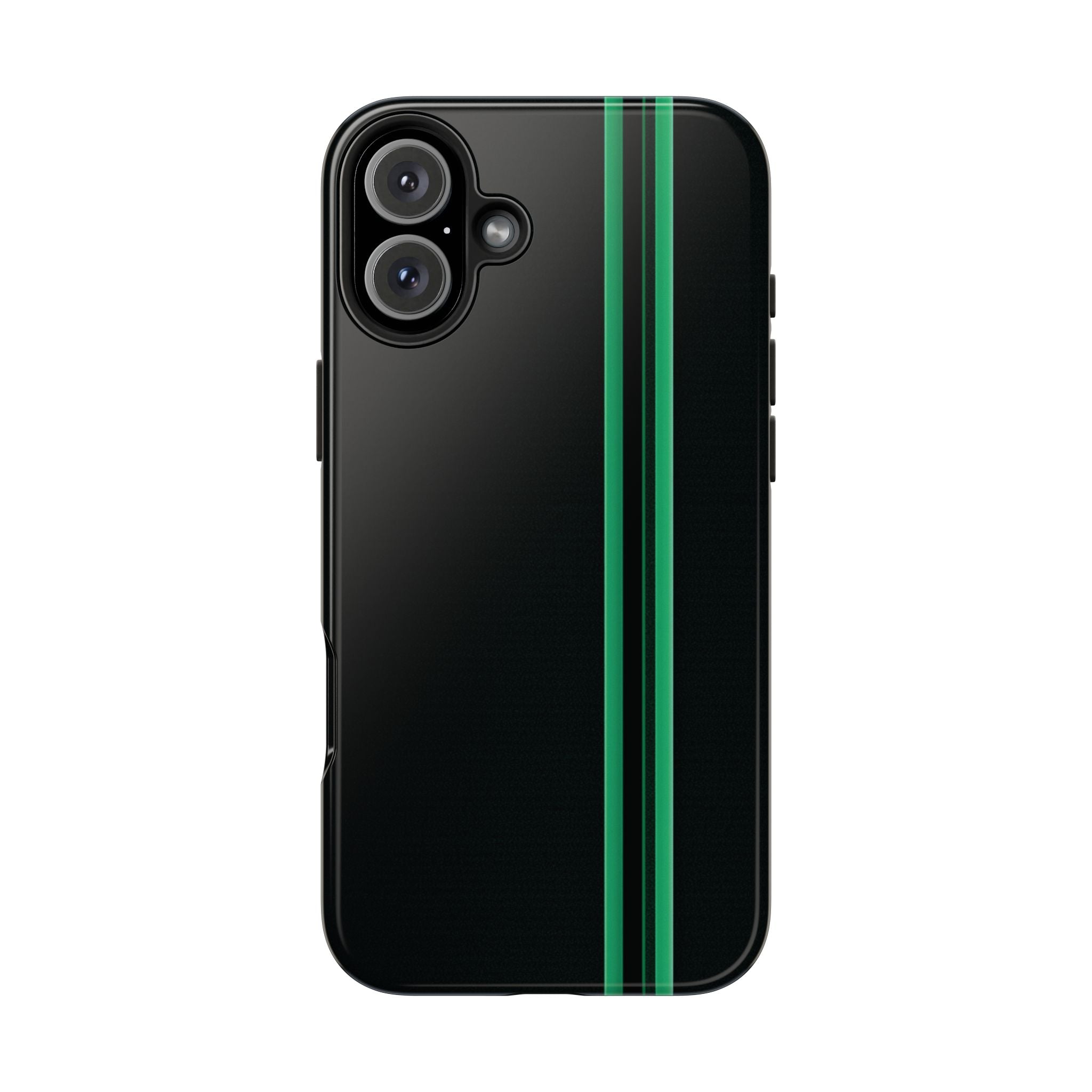 Green Stripe tough phone case design with modern dual layer protection - Desk and Device