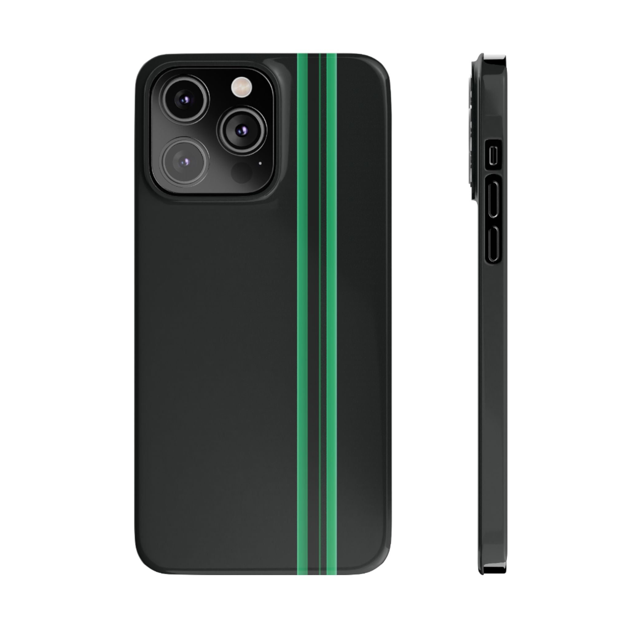 Green Stripe slim phone case design with modern lightweight protection - Desk and Device
