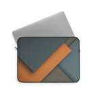 Steel Accent padded laptop sleeve with modern tech styling - Desk and Device