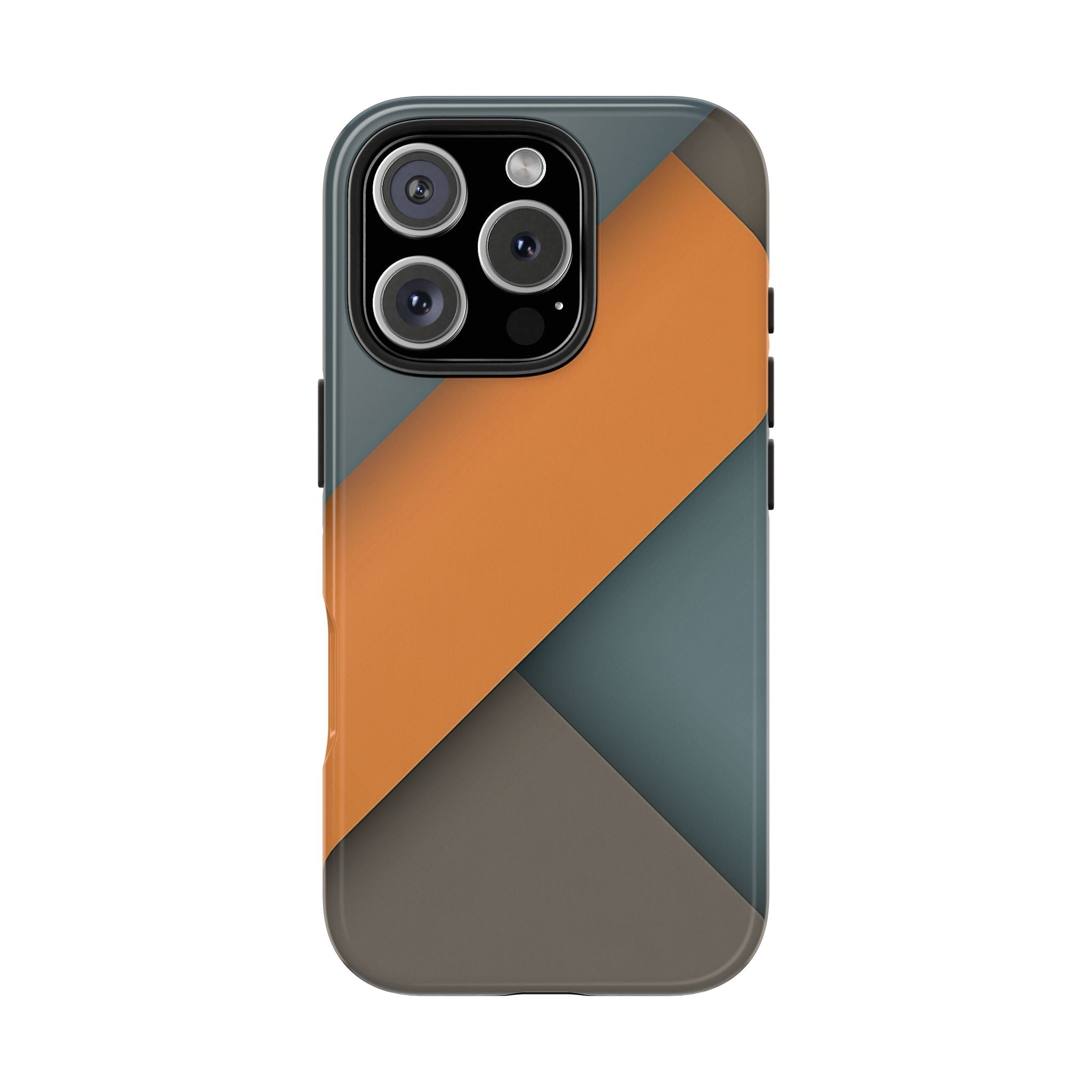Steel Accent tough phone case design with modern dual layer protection - Desk and Device