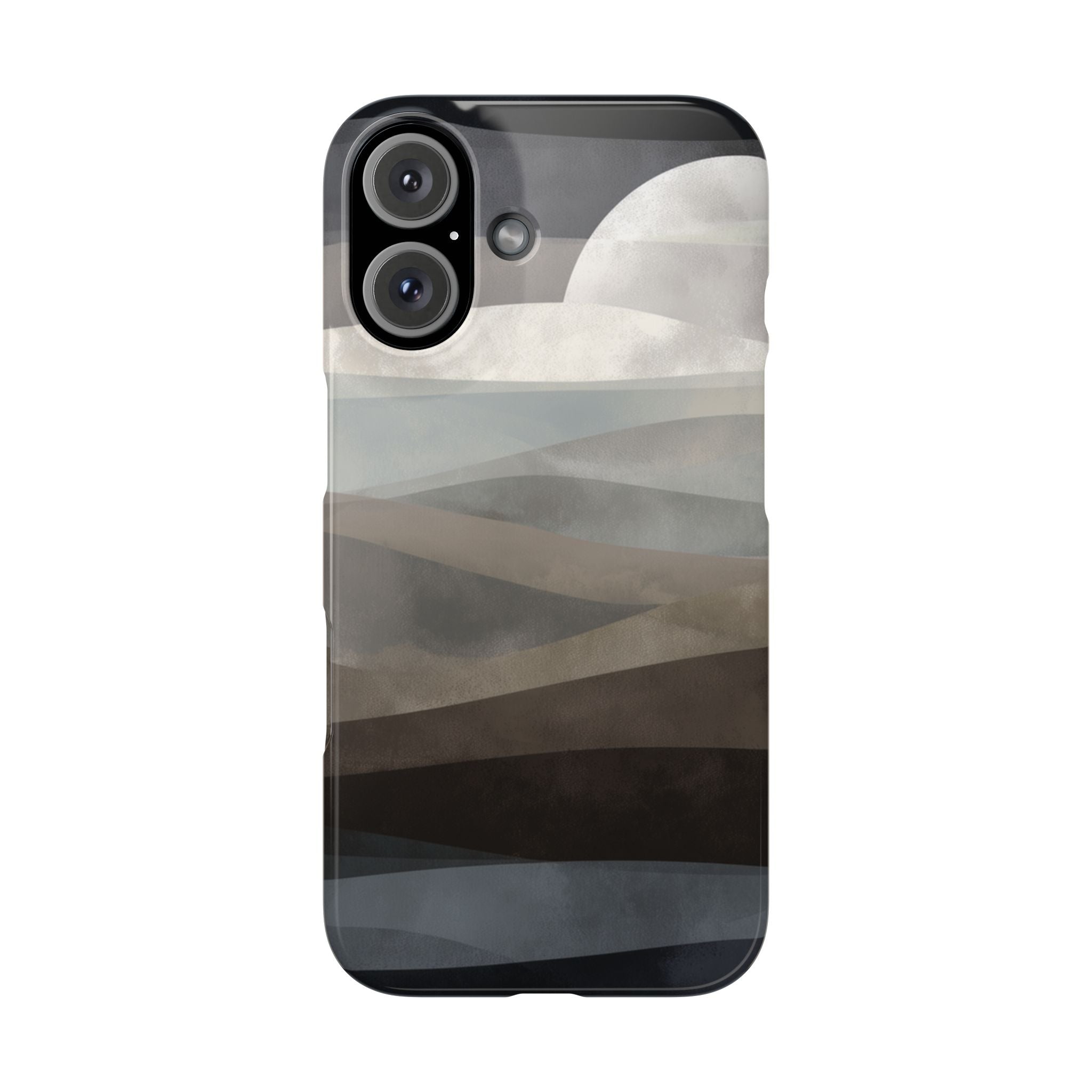 Moonlit Tides slim phone case design with modern lightweight protection - Desk and Device