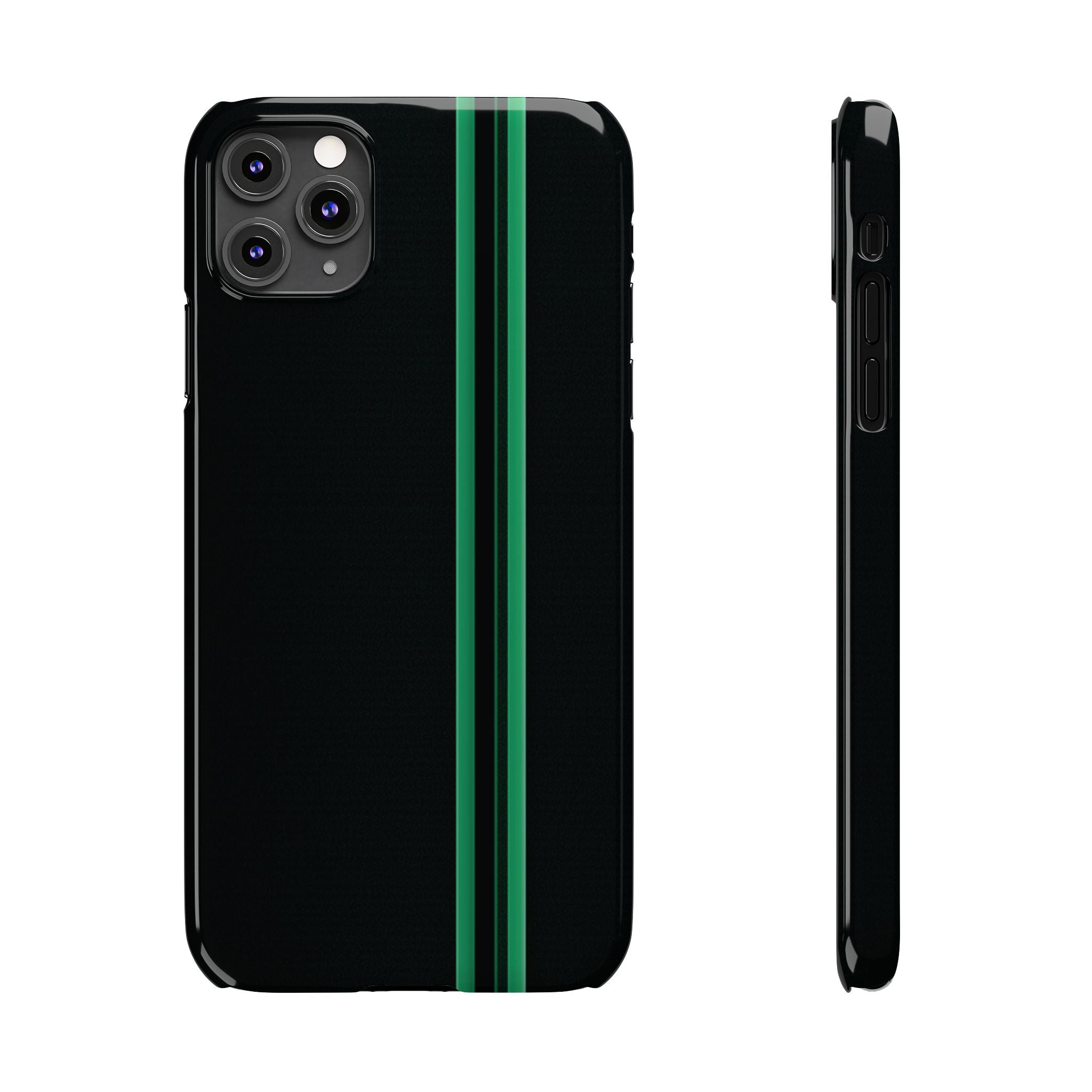 Green Stripe slim phone case design with modern lightweight protection - Desk and Device