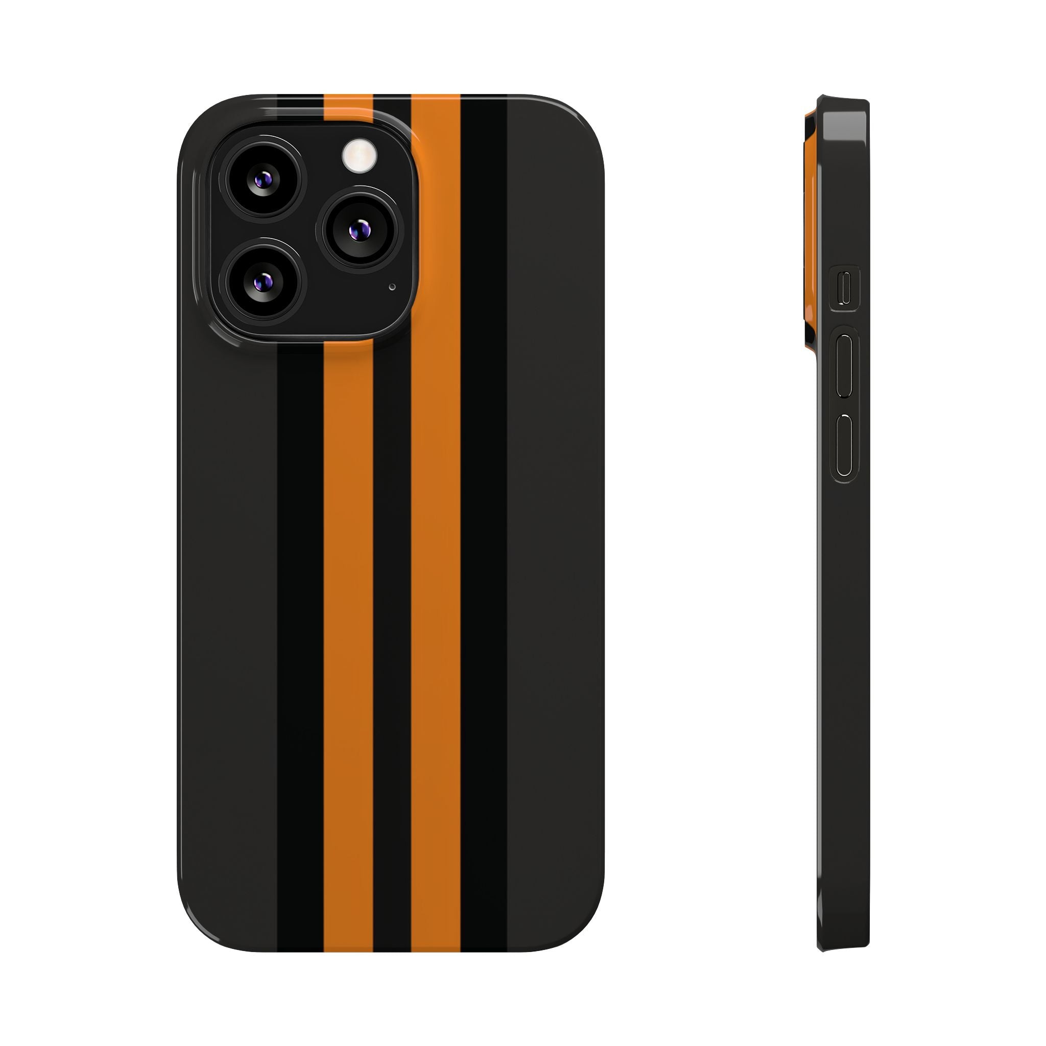 Orange Stripe slim phone case design with modern lightweight protection - Desk and Device