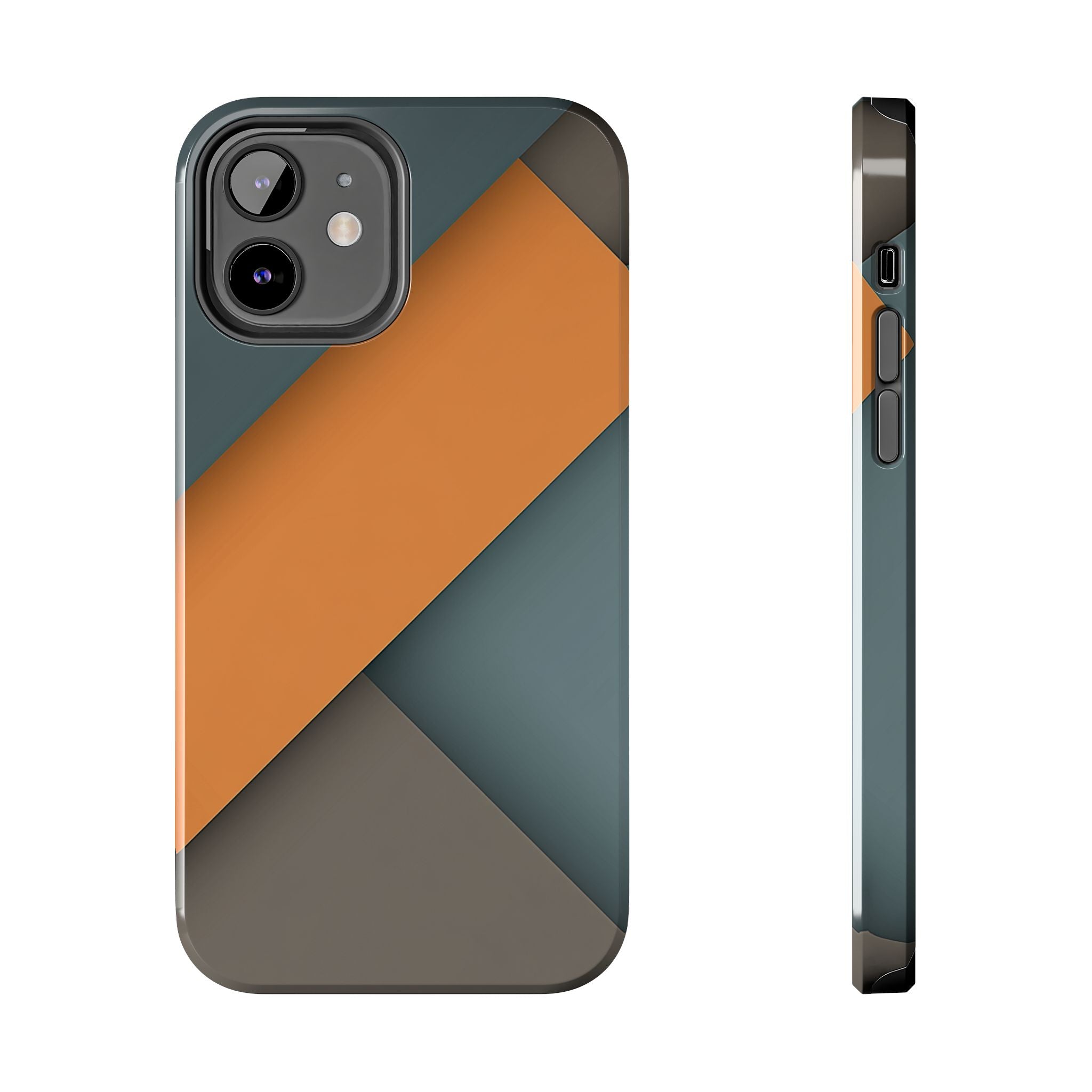 Steel Accent tough phone case design with modern dual layer protection - Desk and Device