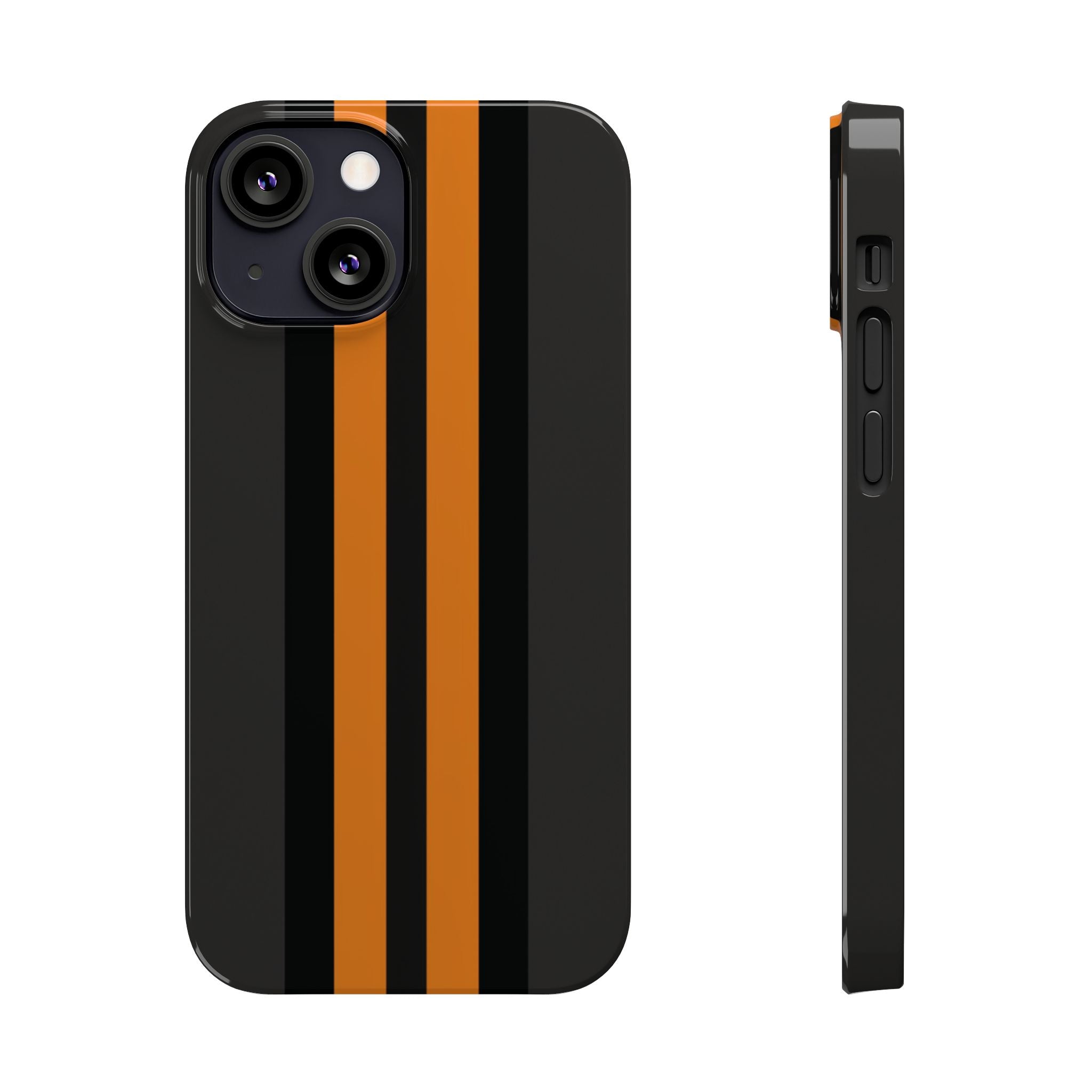 Orange Stripe slim phone case design with modern lightweight protection - Desk and Device