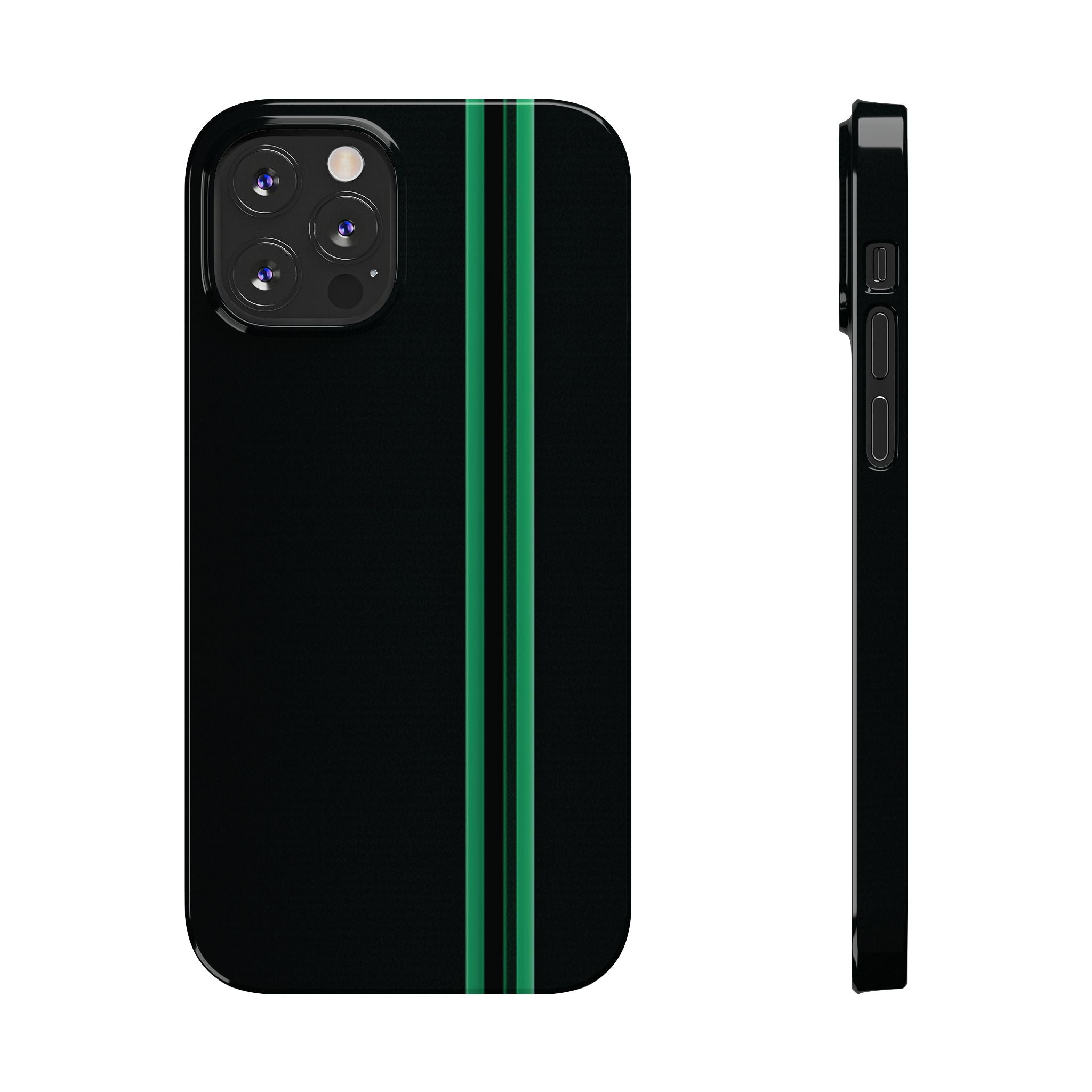 Green Stripe slim phone case design with modern lightweight protection - Desk and Device