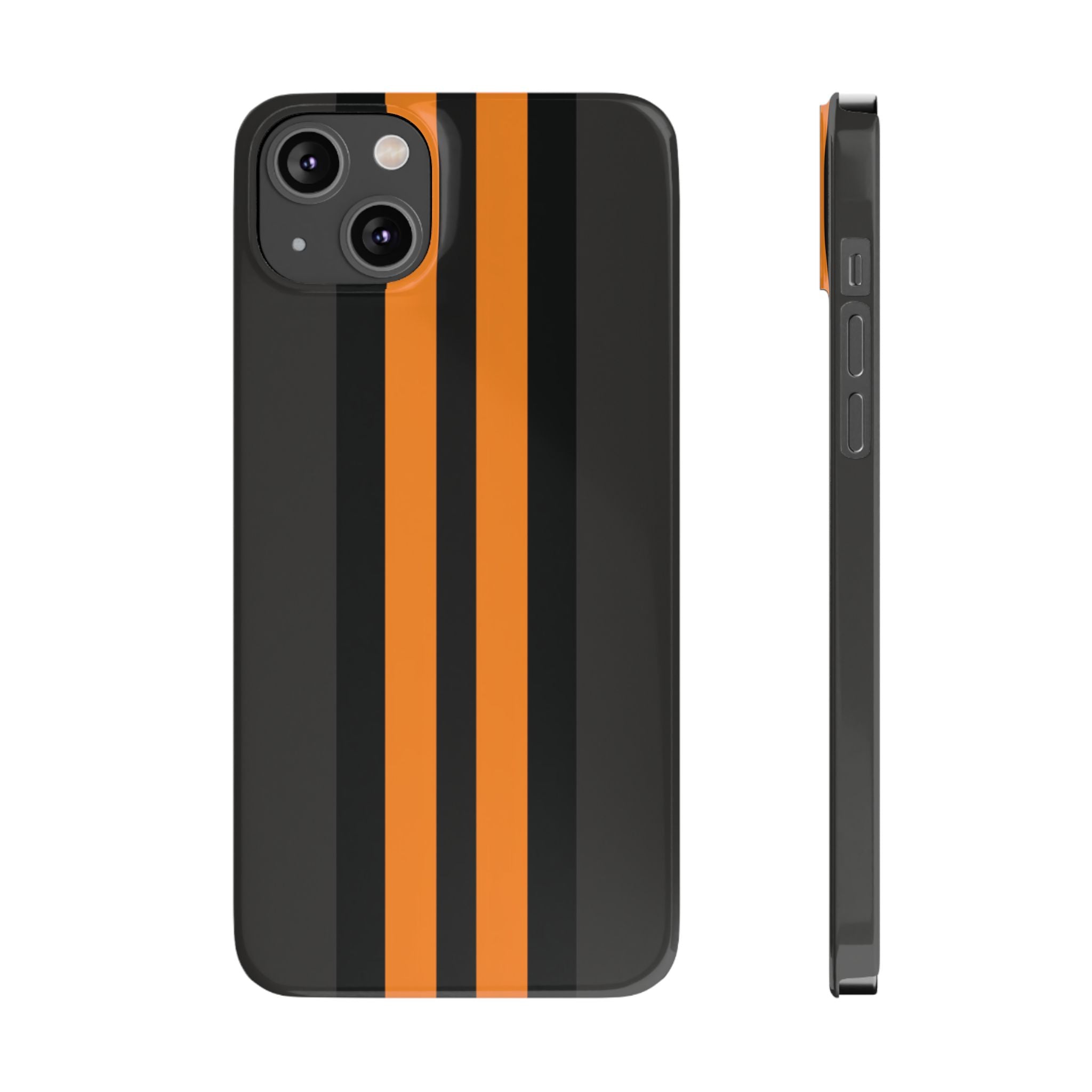 Orange Stripe slim phone case design with modern lightweight protection - Desk and Device