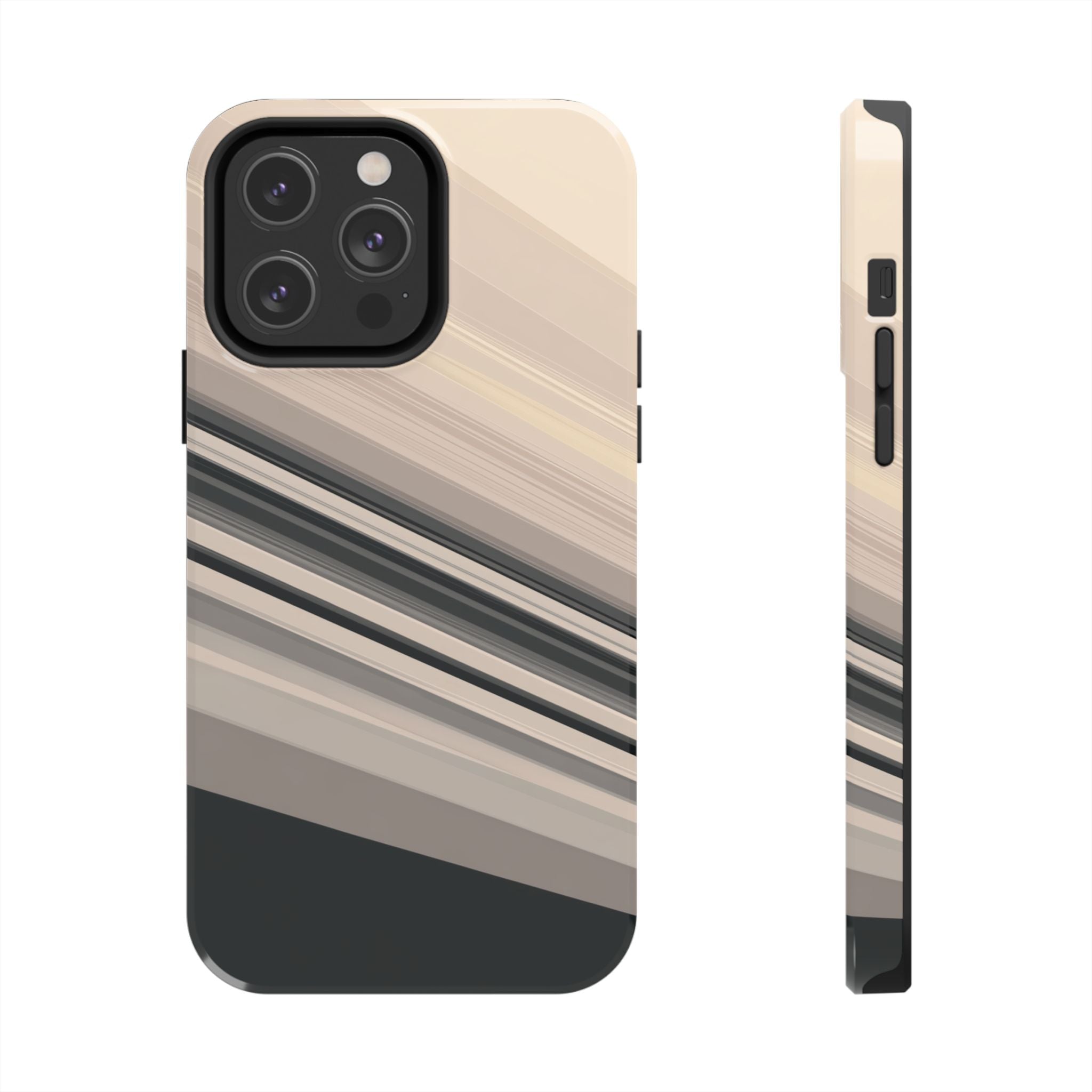 Diagonal Bands tough phone case design with modern dual layer protection - Desk and Device