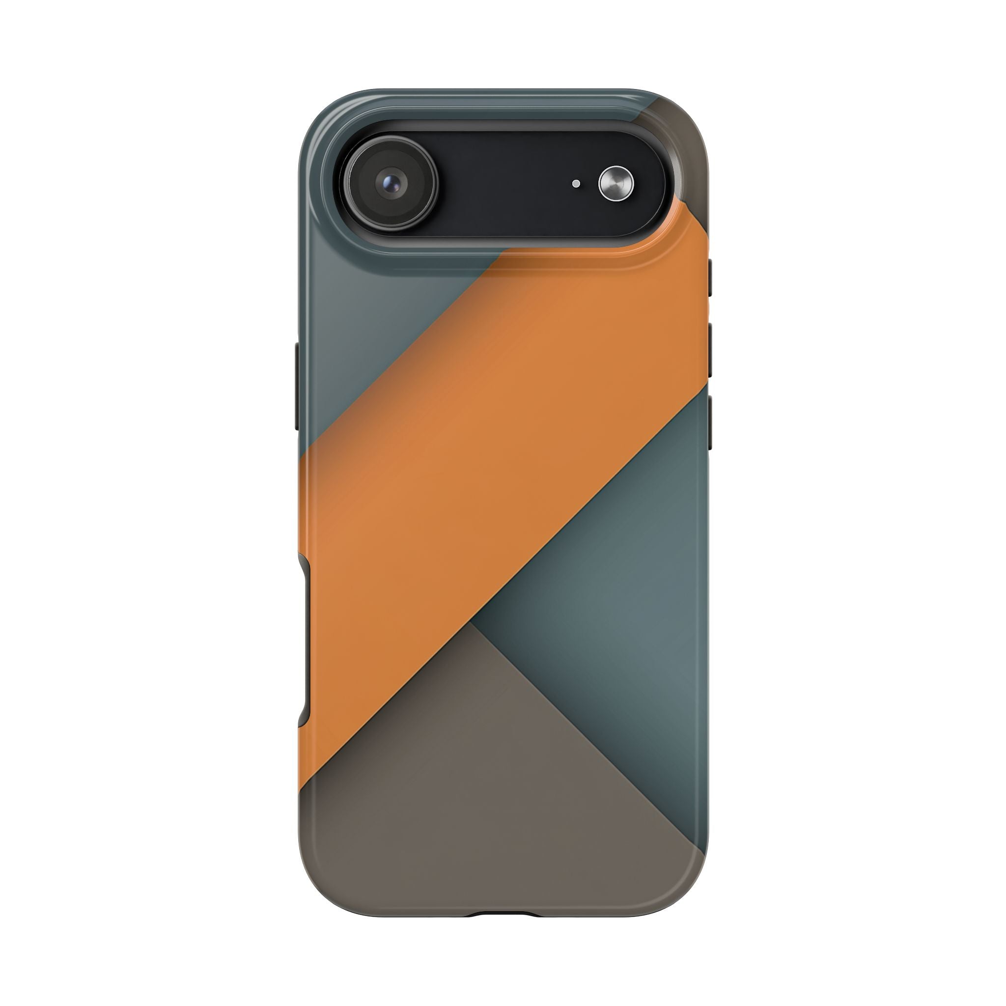 Steel Accent tough phone case design with modern dual layer protection - Desk and Device