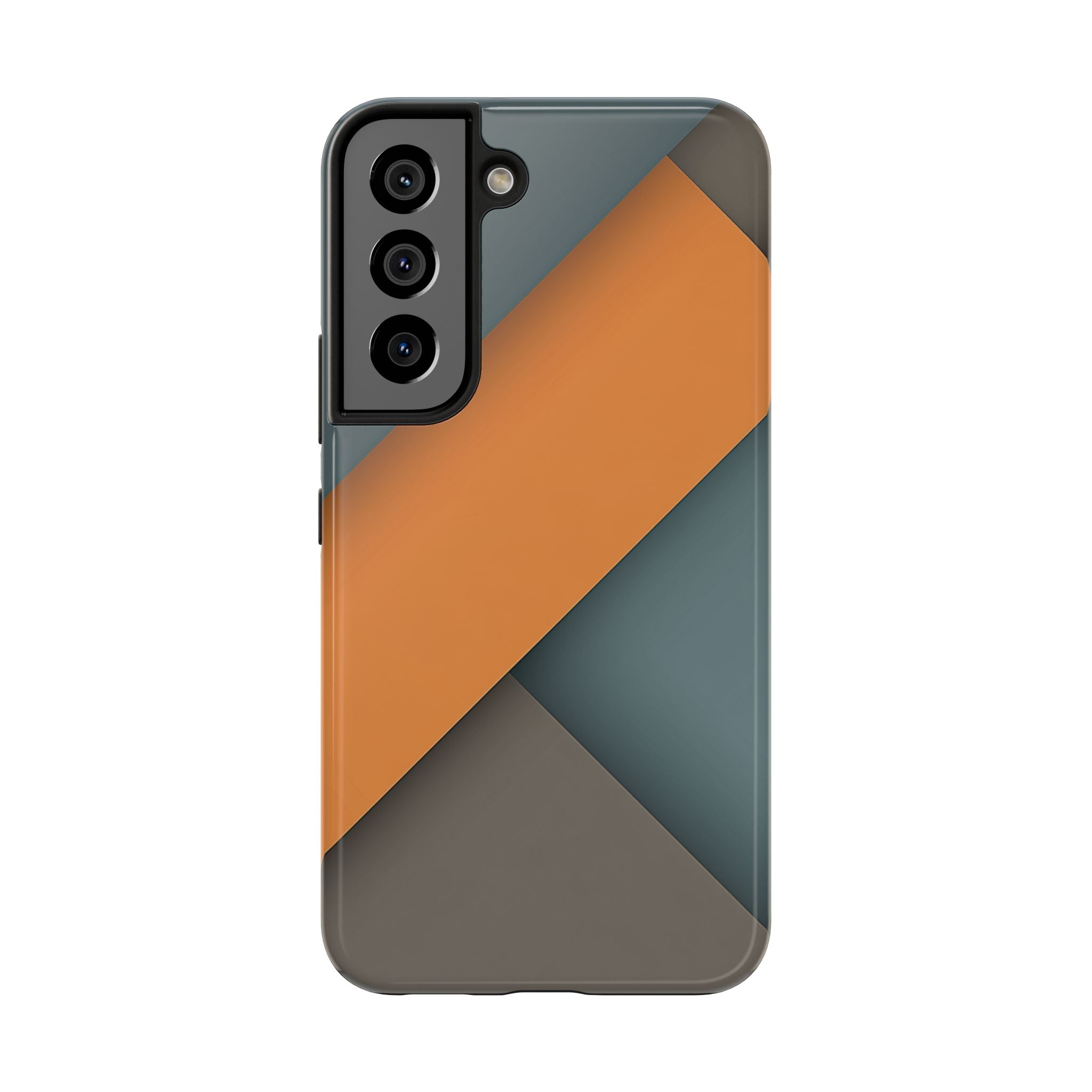 Steel Accent tough phone case design with modern dual layer protection - Desk and Device