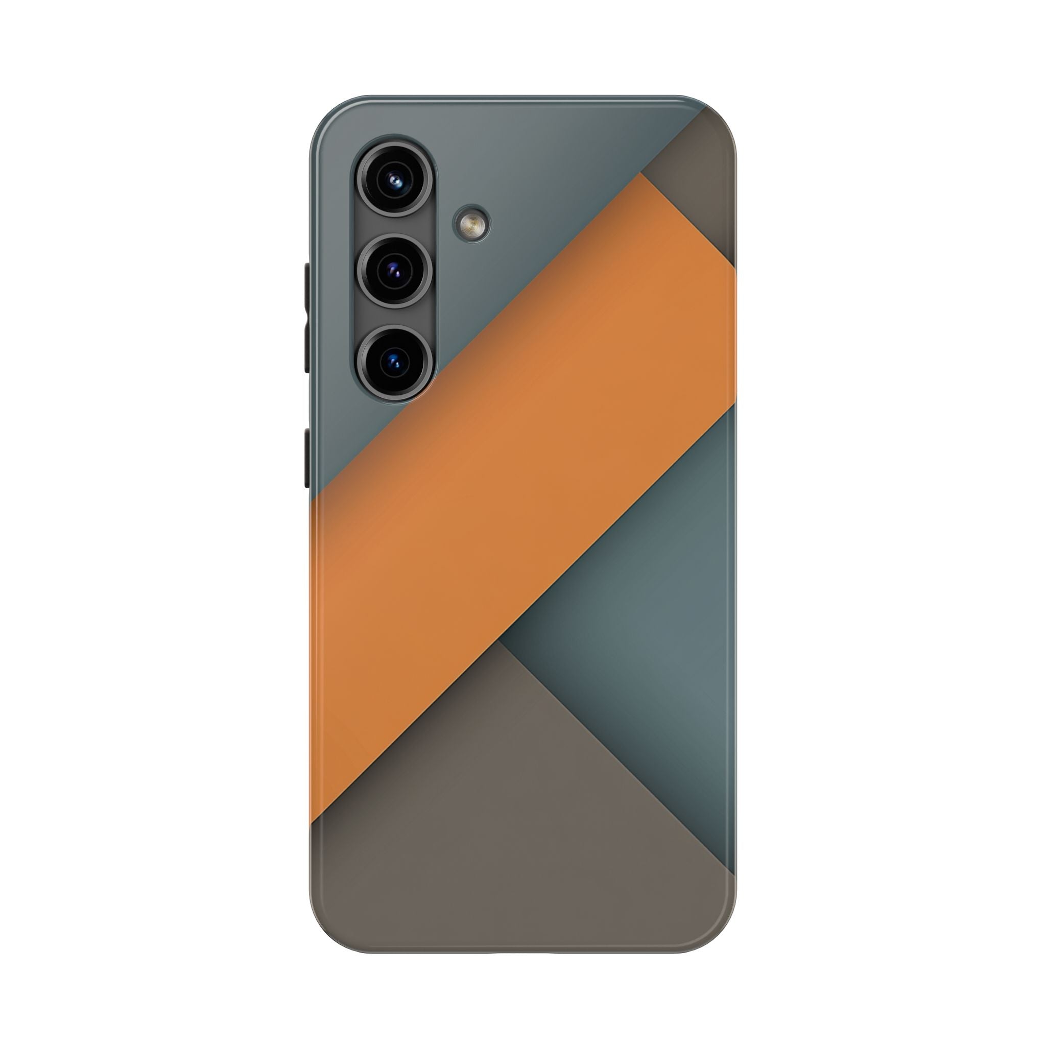 Steel Accent tough phone case design with modern dual layer protection - Desk and Device
