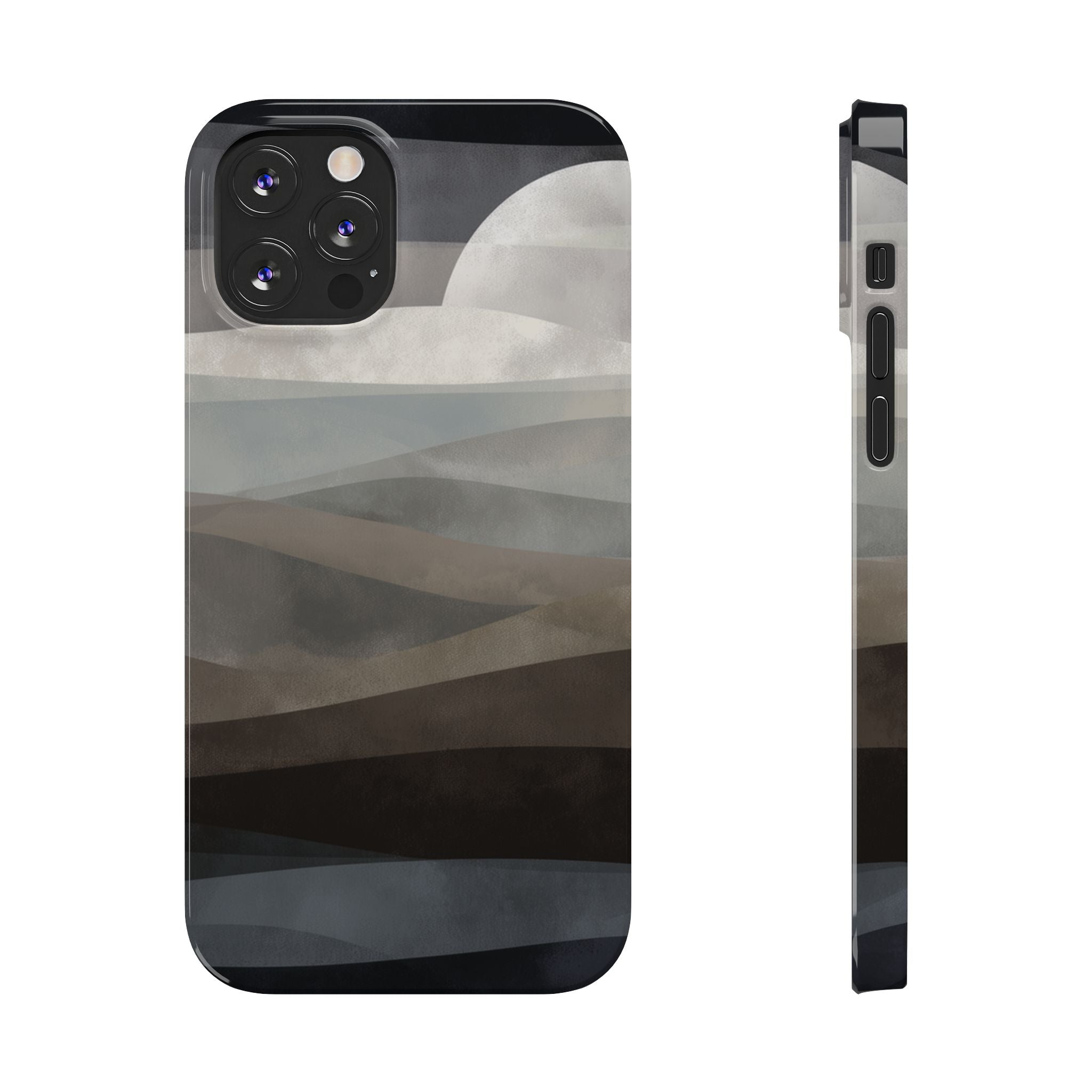Moonlit Tides slim phone case design with modern lightweight protection - Desk and Device