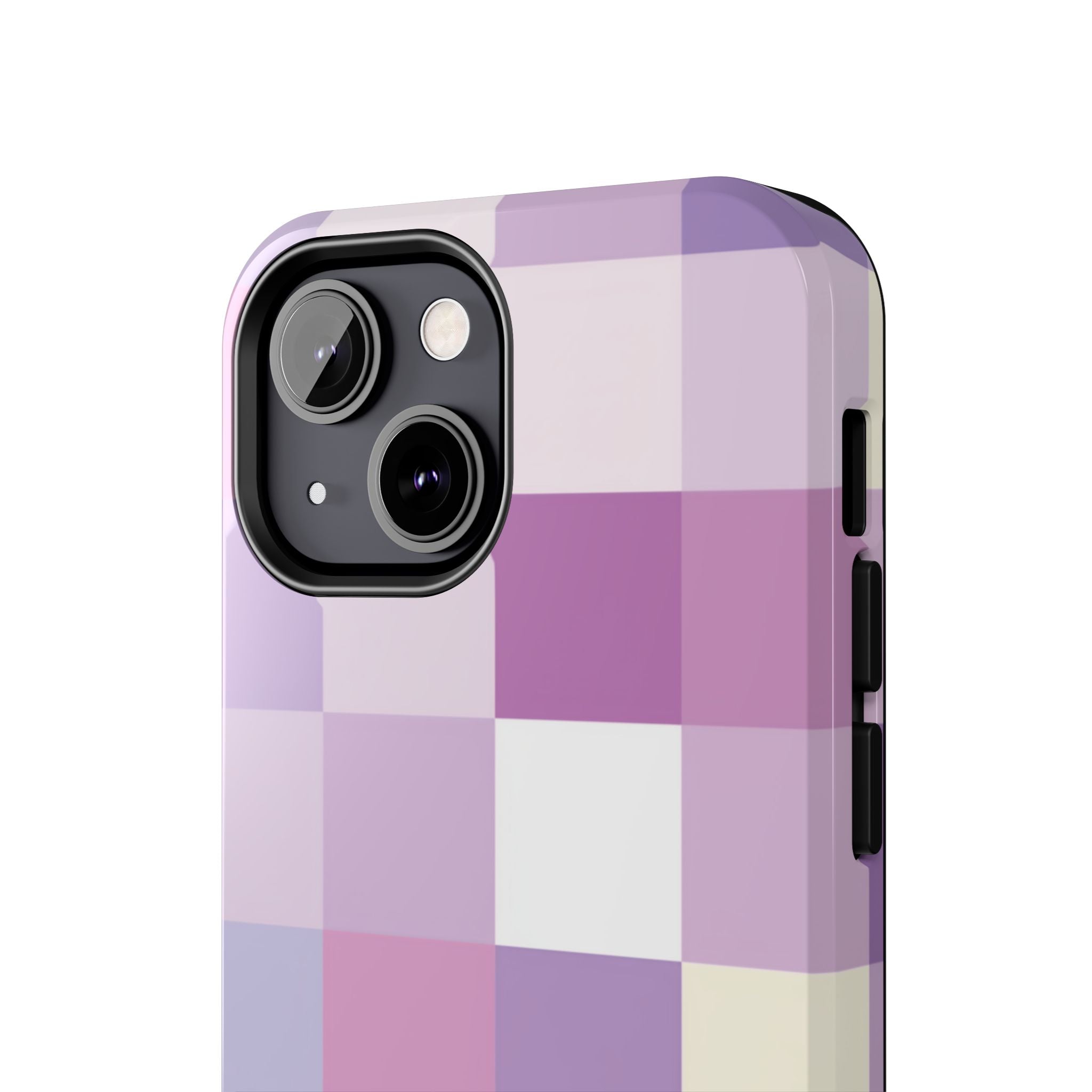 Pastel Checker tough phone case design with modern dual layer protection - Desk and Device