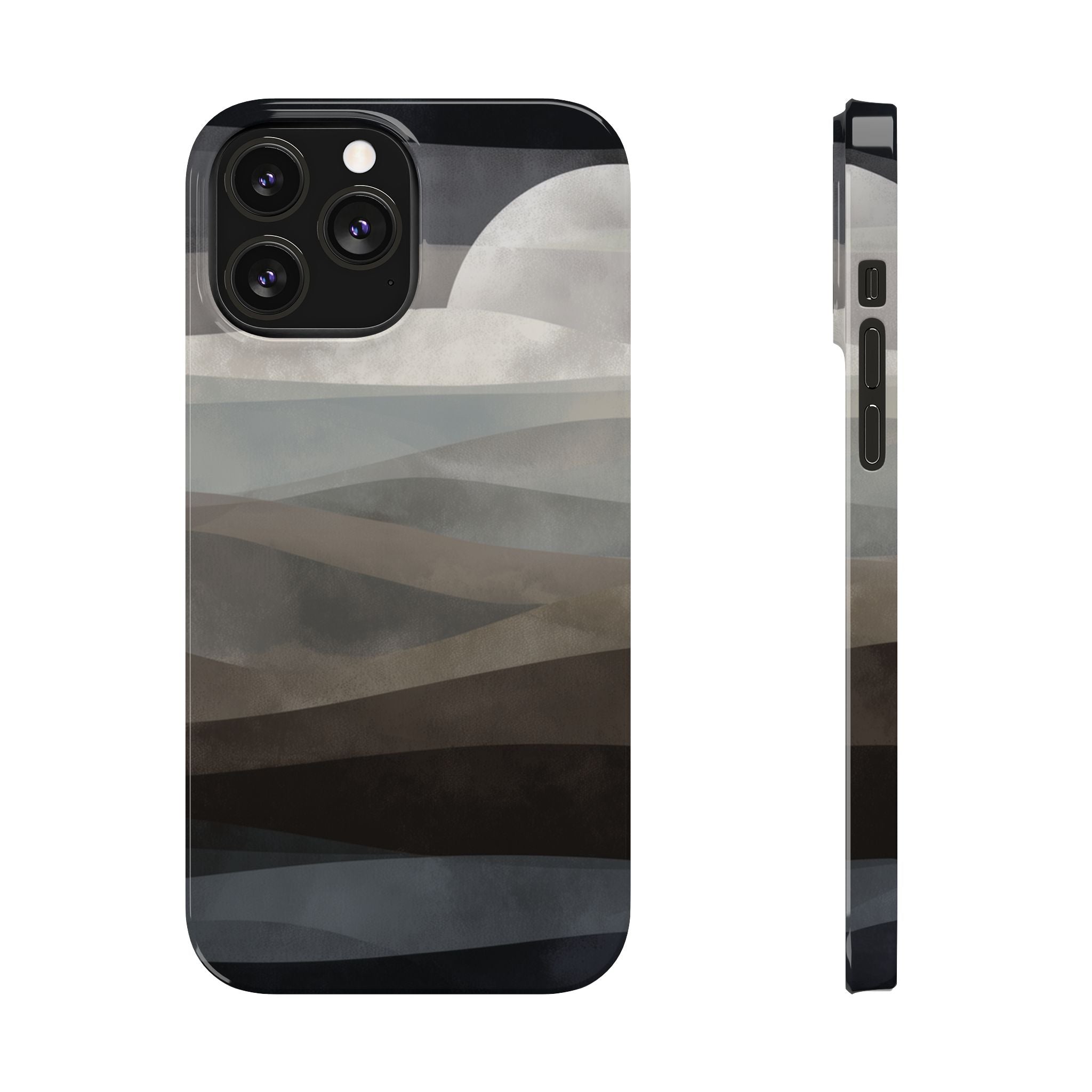 Moonlit Tides slim phone case design with modern lightweight protection - Desk and Device
