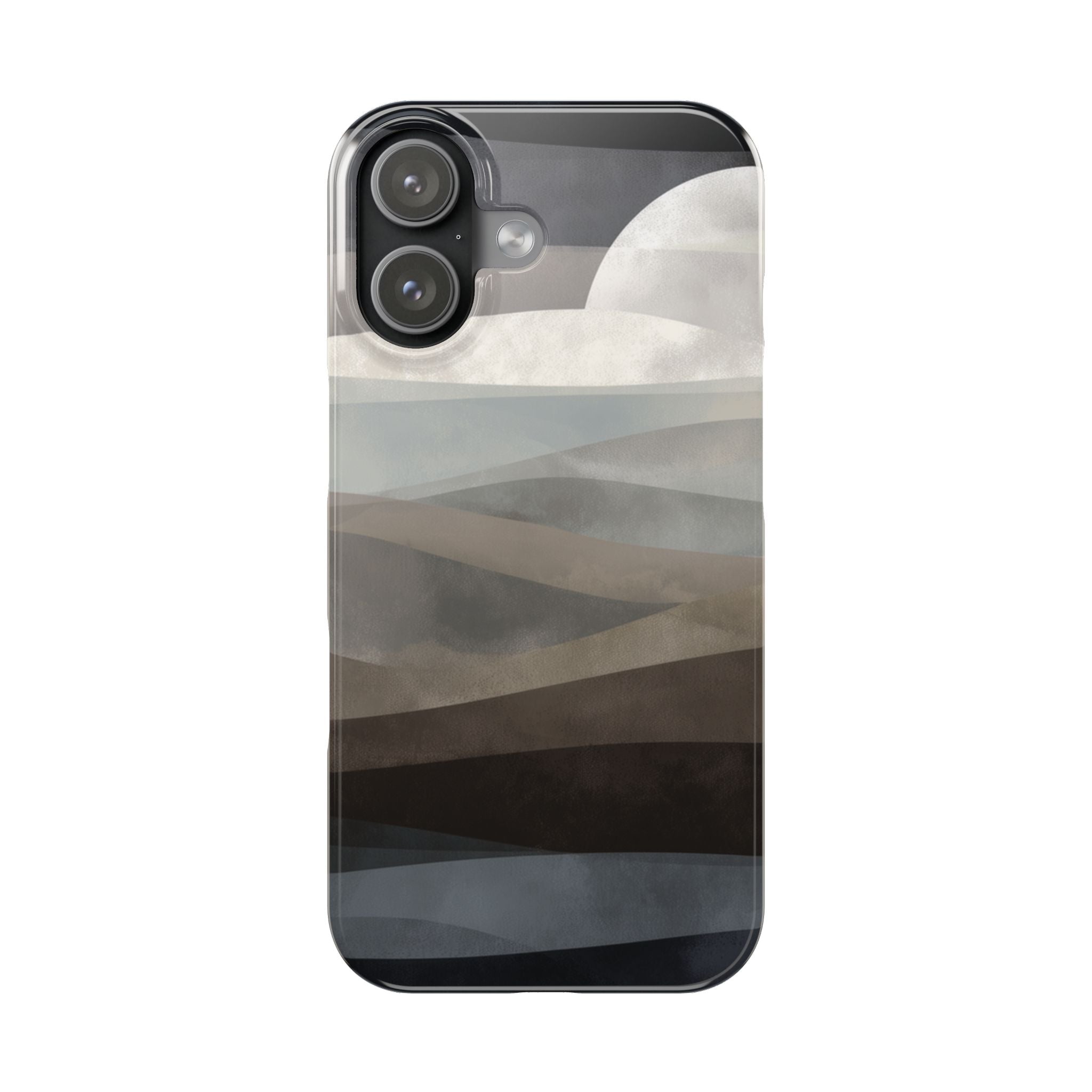 Moonlit Tides slim phone case design with modern lightweight protection - Desk and Device