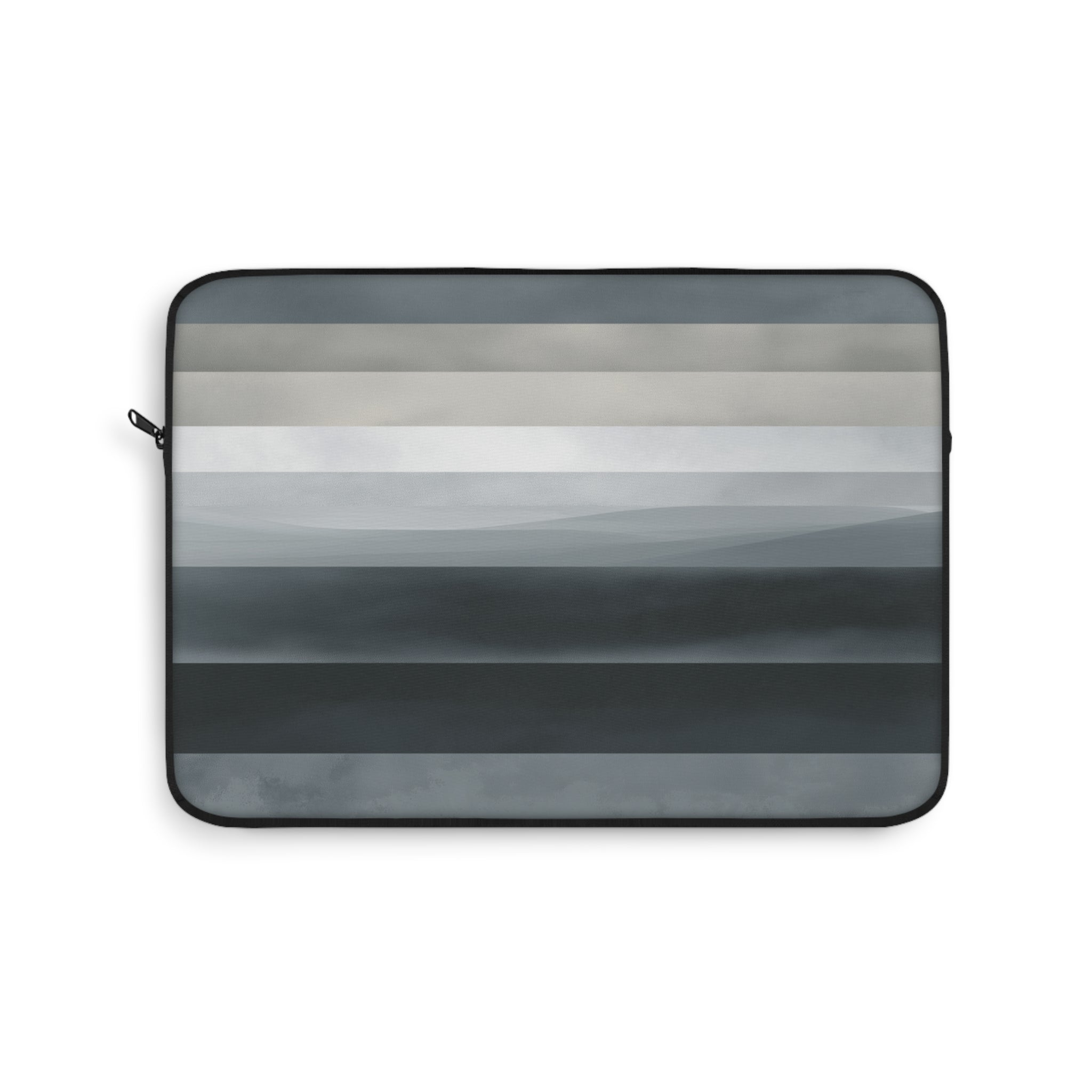 Muted Horizon padded laptop sleeve with modern tech styling - Desk and Device