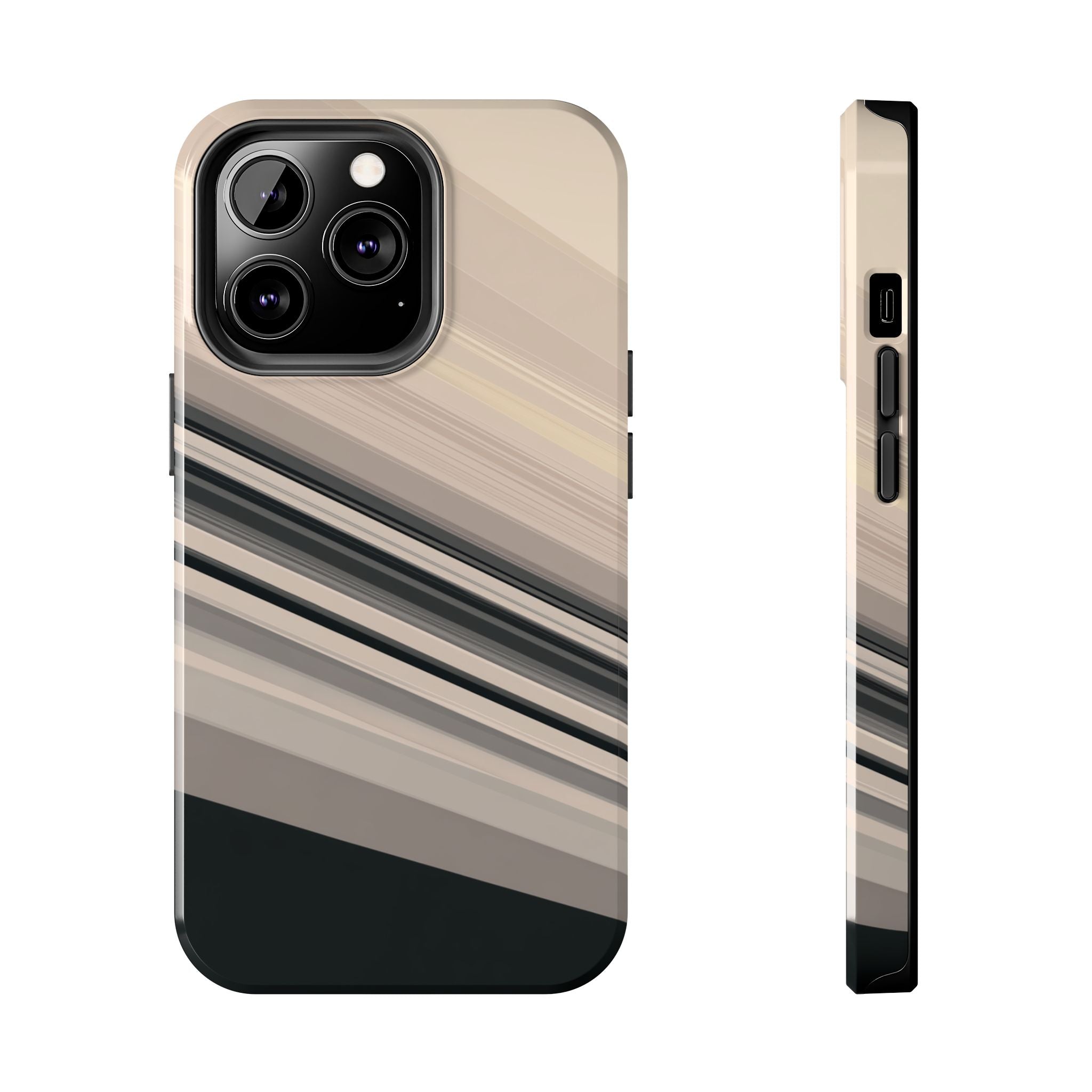 Diagonal Bands tough phone case design with modern dual layer protection - Desk and Device