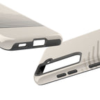 Stepped Lines tough phone case design with modern dual layer protection - Desk and Device