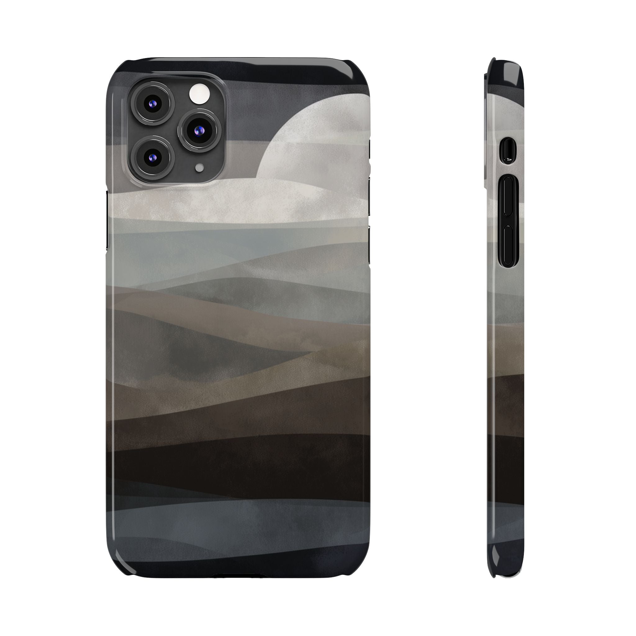 Moonlit Tides slim phone case design with modern lightweight protection - Desk and Device