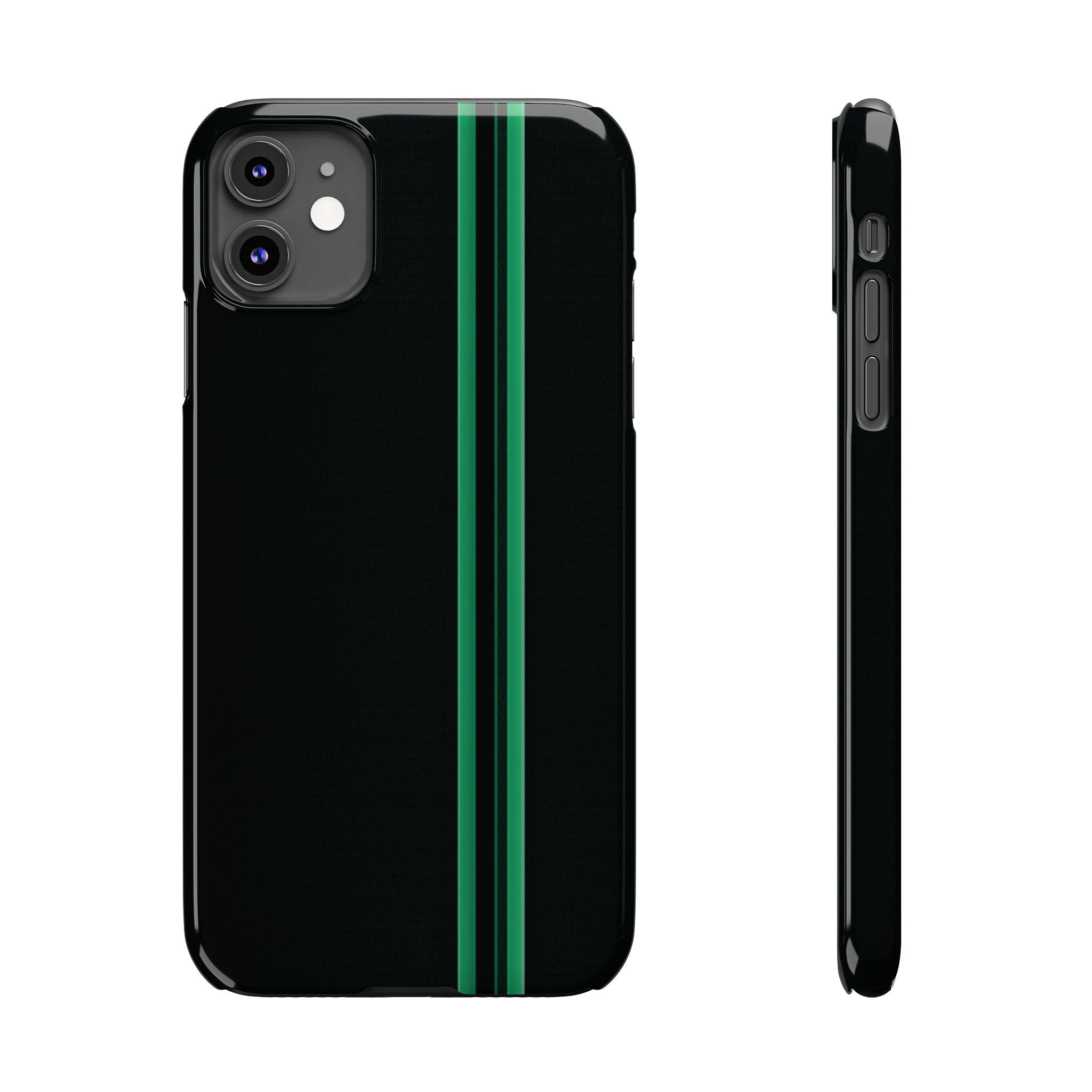 Green Stripe slim phone case design with modern lightweight protection - Desk and Device