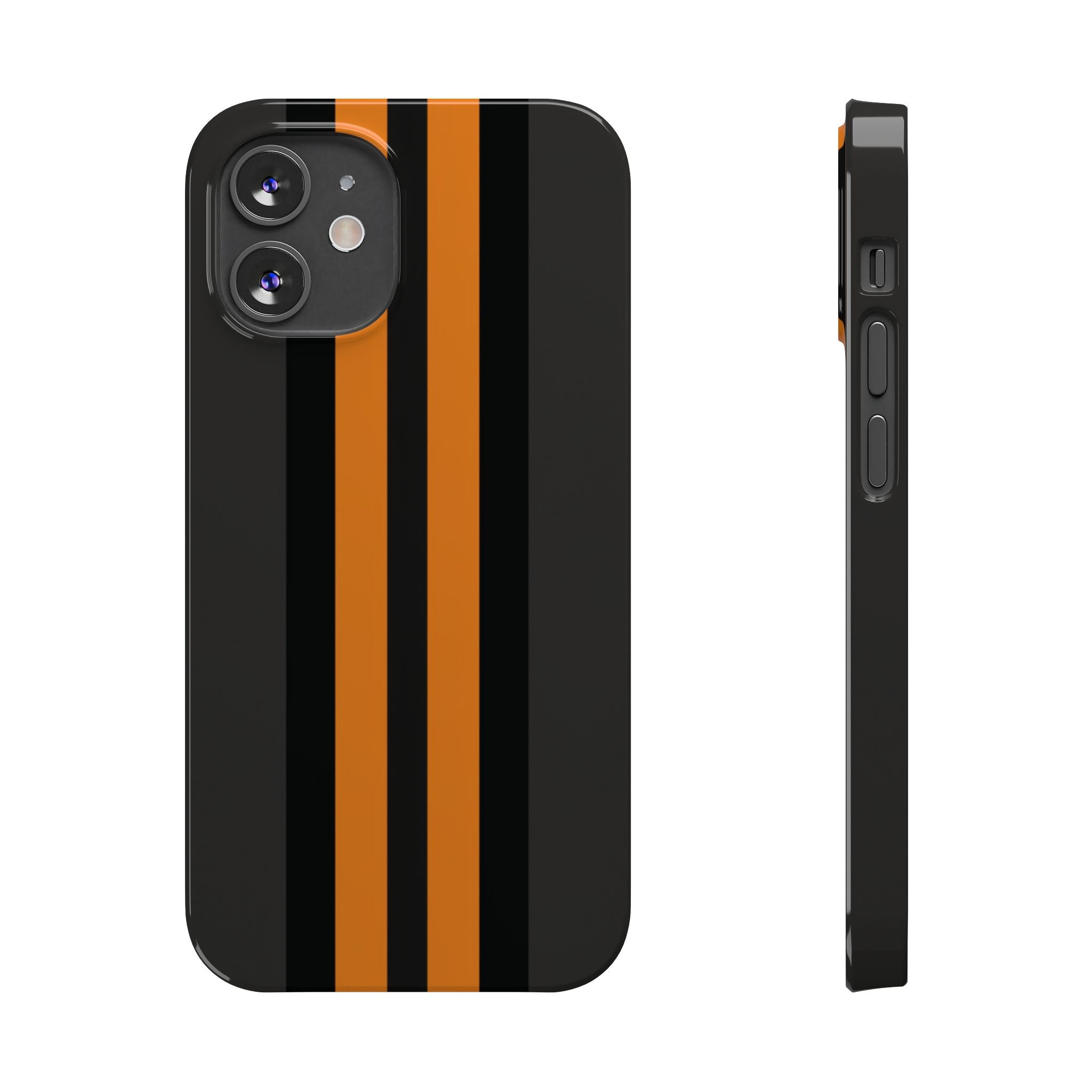 Orange Stripe slim phone case design with modern lightweight protection - Desk and Device