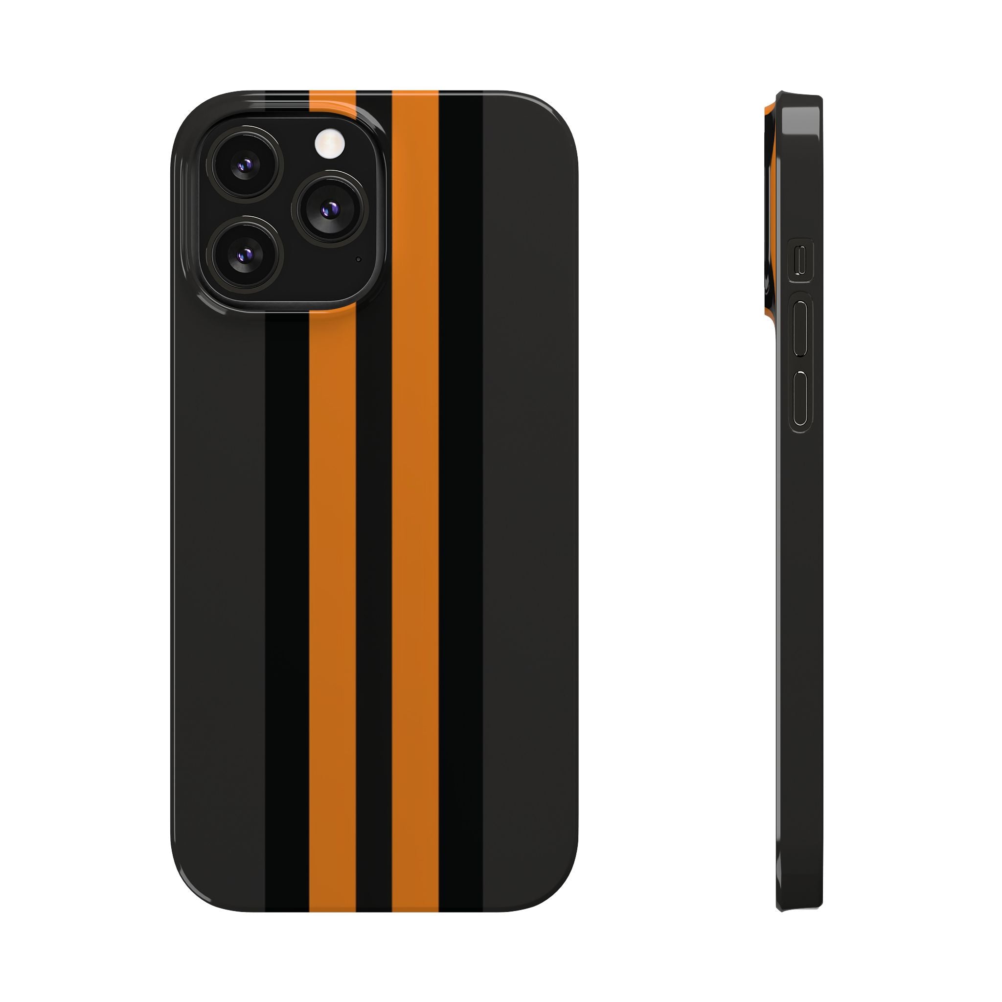 Orange Stripe slim phone case design with modern lightweight protection - Desk and Device