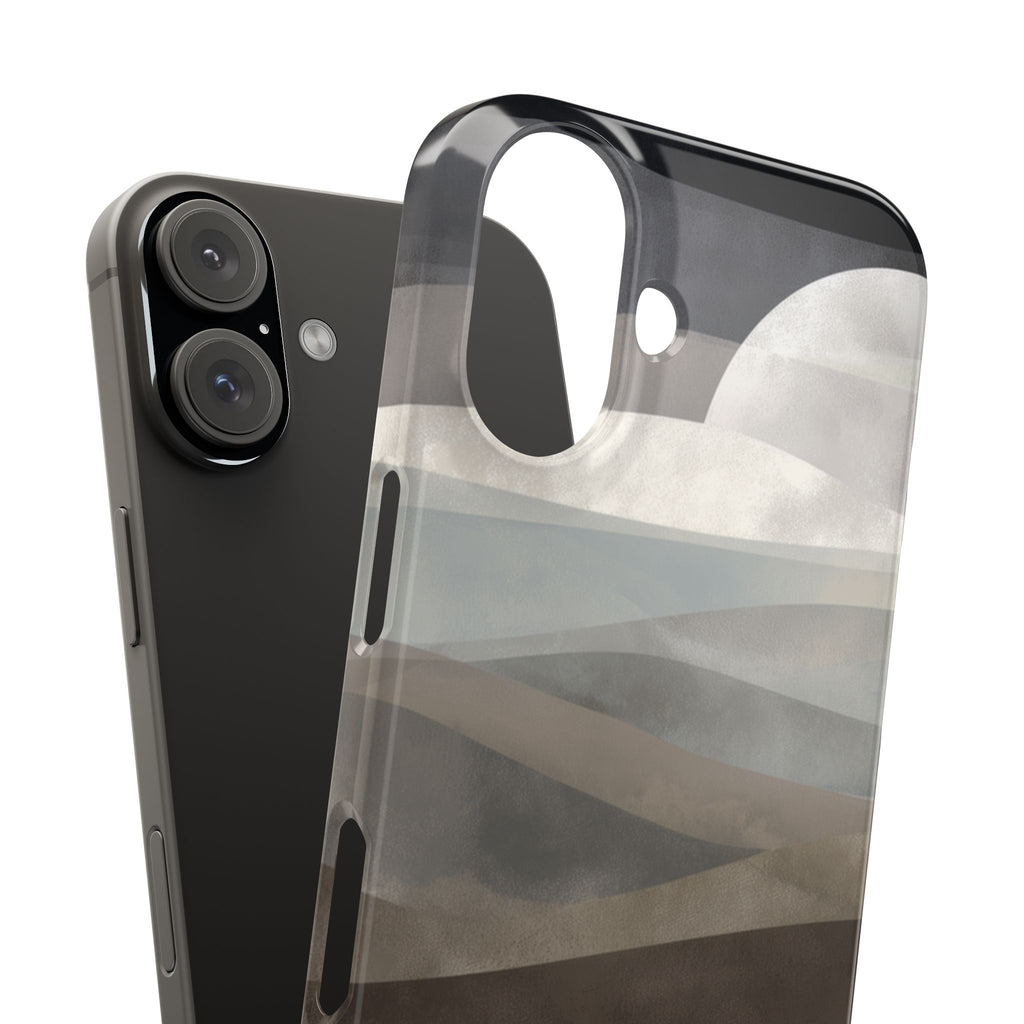 Moonlit Tides slim phone case design with modern lightweight protection - Desk and Device