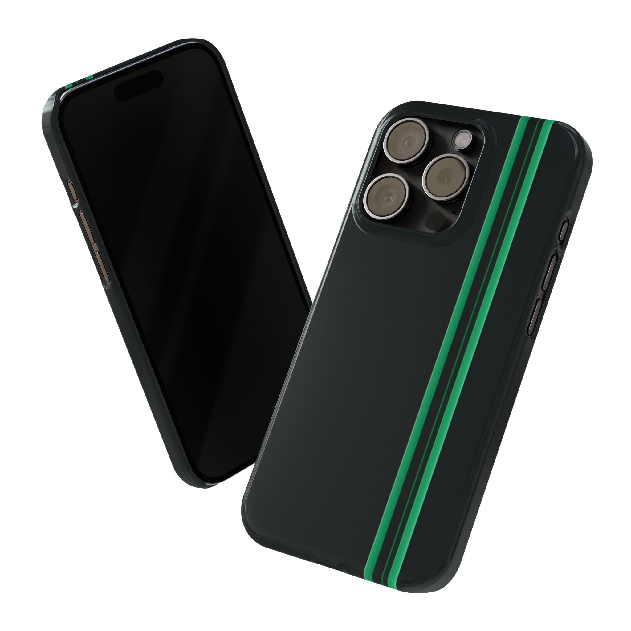 Green Stripe slim phone case design with modern lightweight protection - Desk and Device