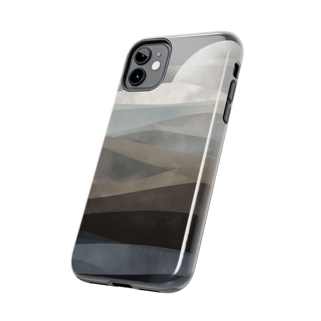 Moonlit Tides tough phone case design with modern dual layer protection - Desk and Device