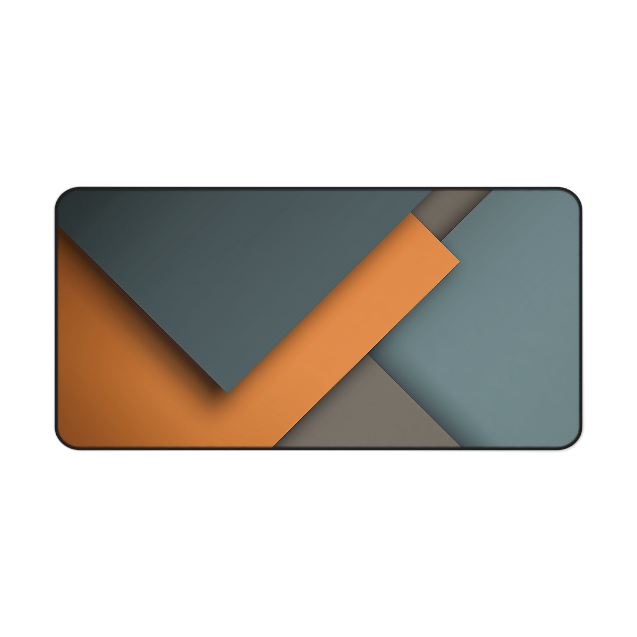 Steel Accent Neoprene desk mat with clean, modern design - Desk and Device
