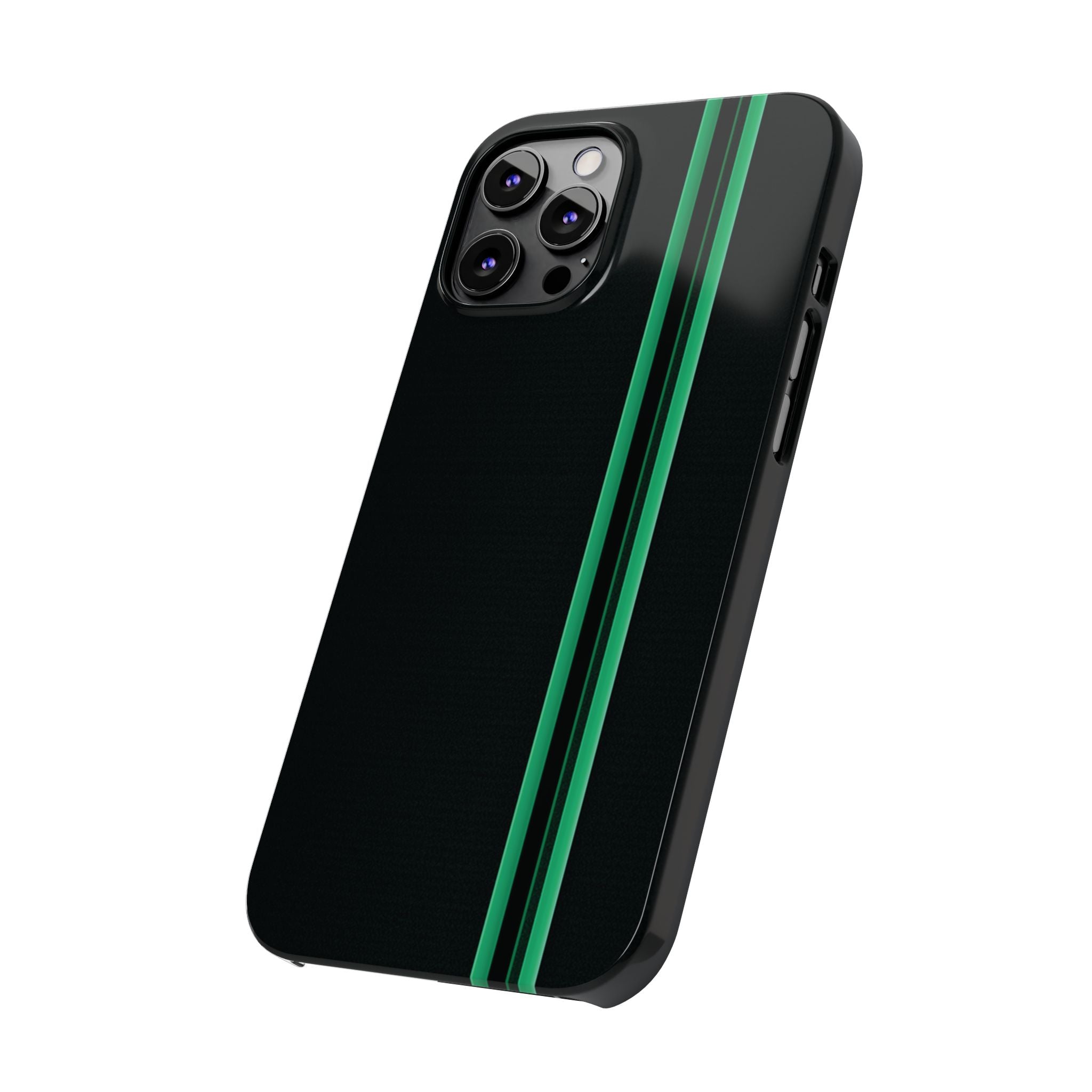 Green Stripe slim phone case design with modern lightweight protection - Desk and Device