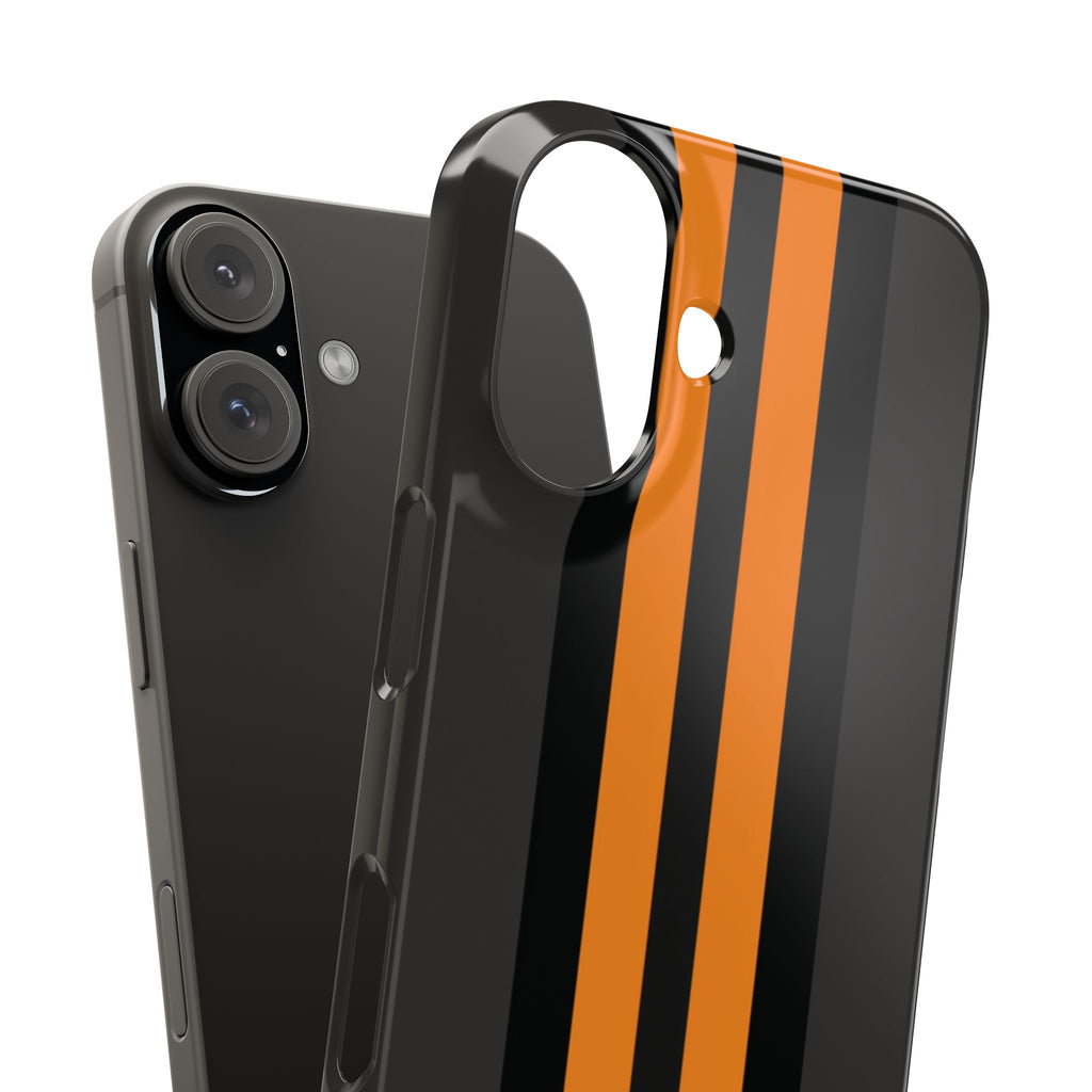 Orange Stripe slim phone case design with modern lightweight protection - Desk and Device