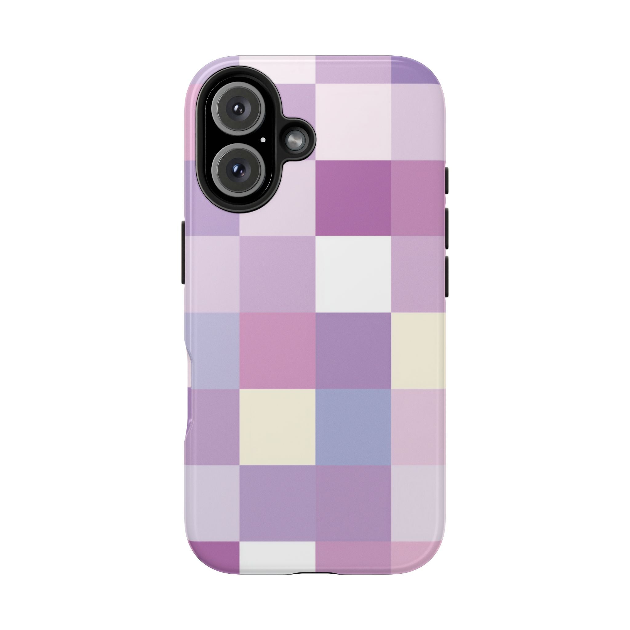 Pastel Checker tough phone case design with modern dual layer protection - Desk and Device