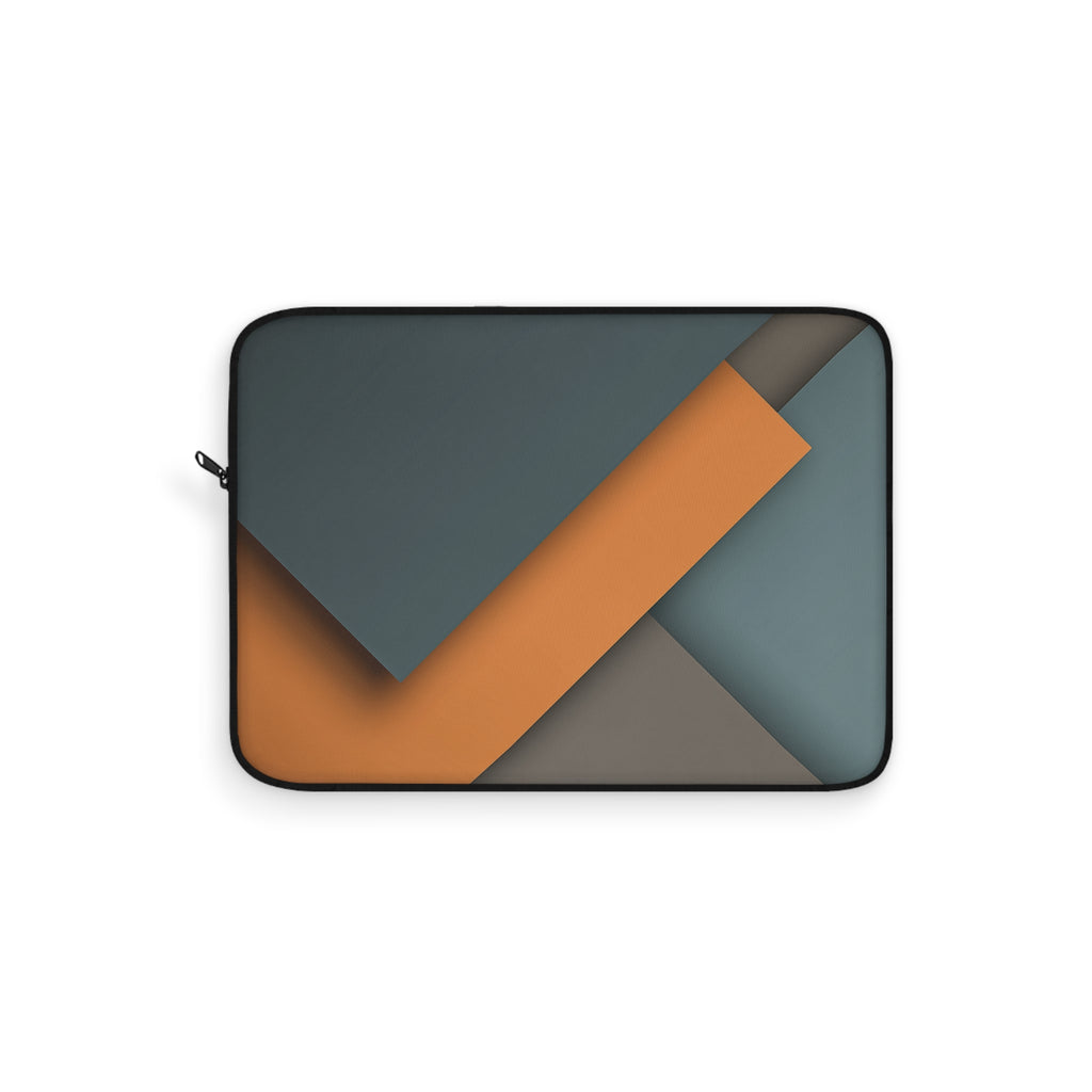 Steel Accent padded laptop sleeve with modern tech styling - Desk and Device