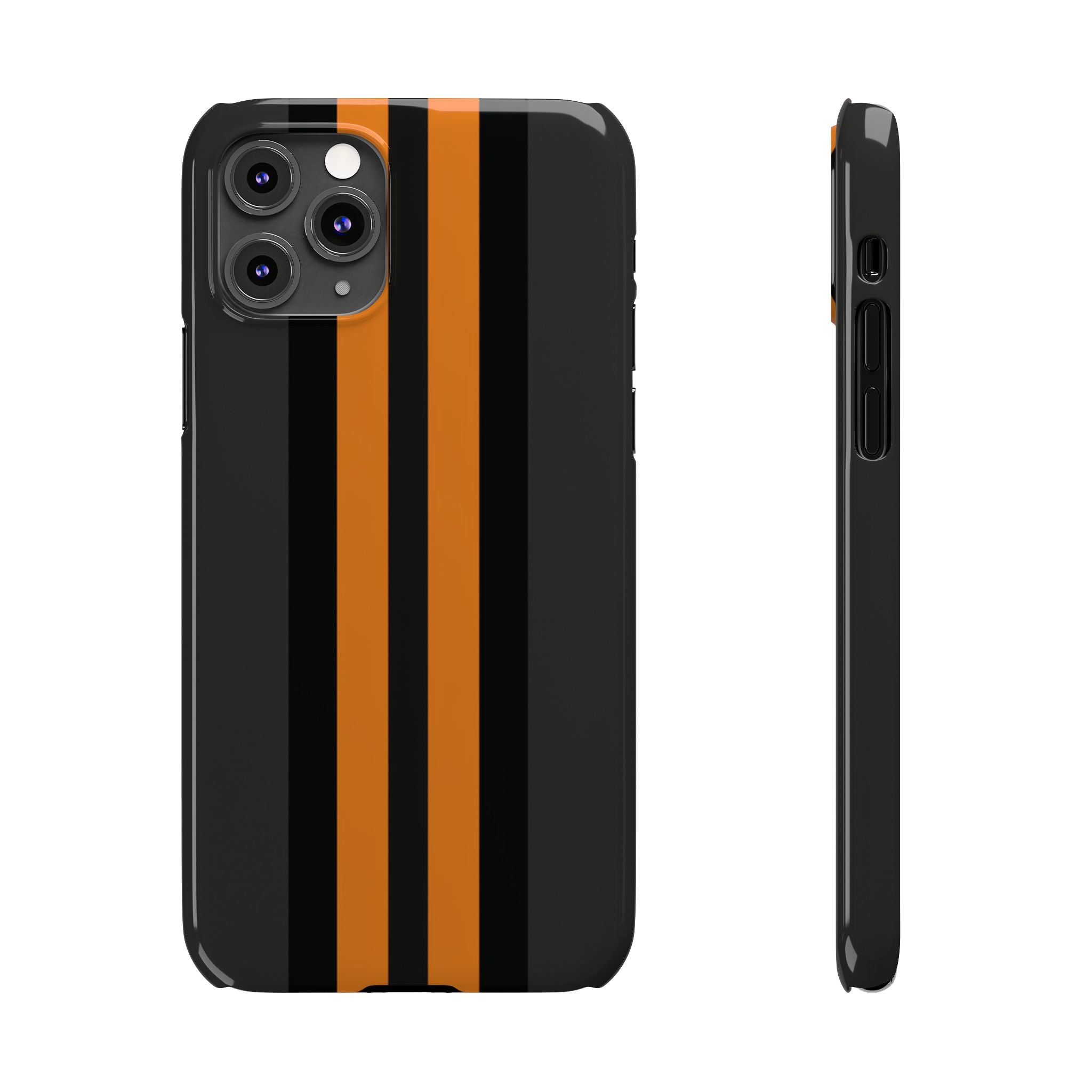 Orange Stripe slim phone case design with modern lightweight protection - Desk and Device