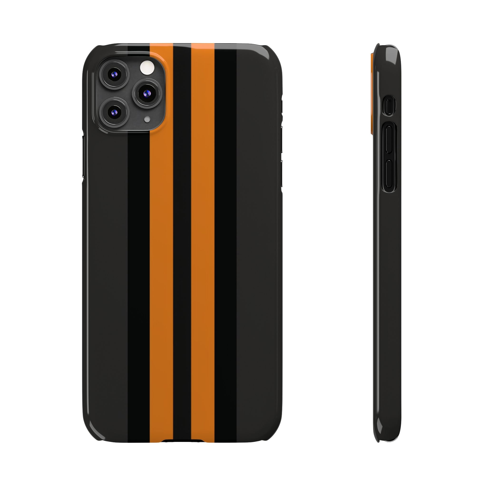 Orange Stripe slim phone case design with modern lightweight protection - Desk and Device