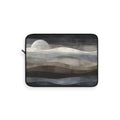 Moonlit Tides padded laptop sleeve with modern tech styling - Desk and Device